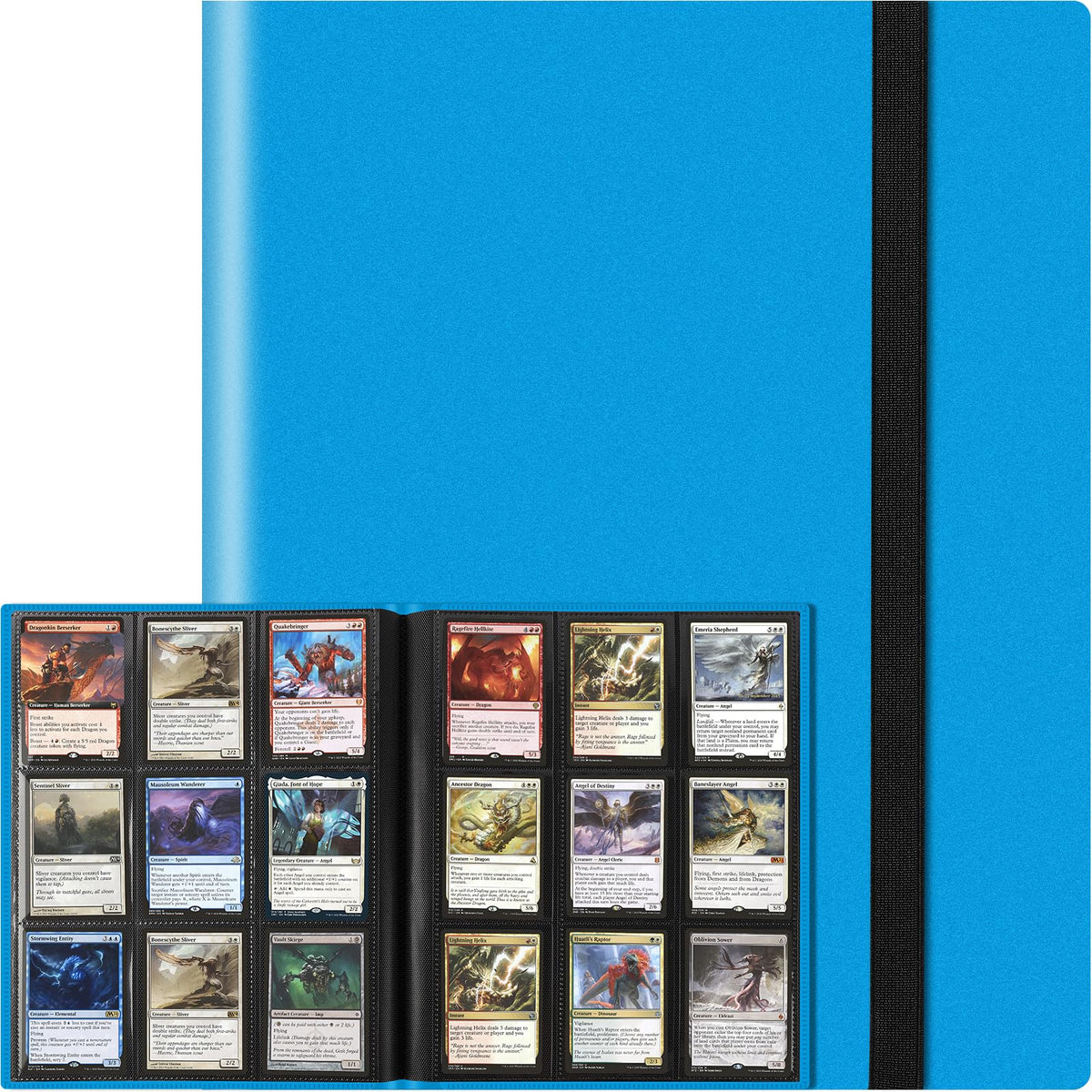 TiopLior Trading Card Binder – Sky Blue, 360 Card Capacity for MTG & Sports Cards