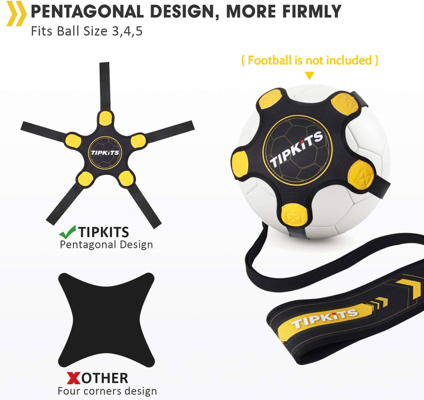 TIPKITS Soccer Training Belt – Durable Leather-Reinforced Solo Trainer