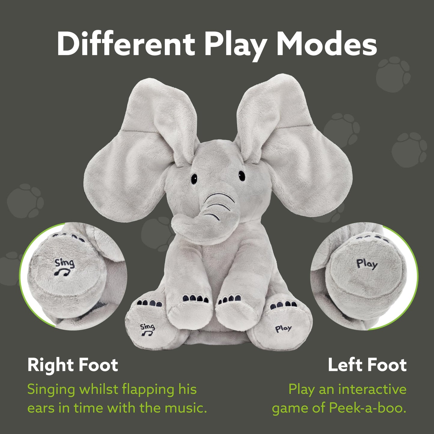 Tippi Peek-a-Boo Elephant Toy – Interactive Singing Plush for Babies 0-12 Months