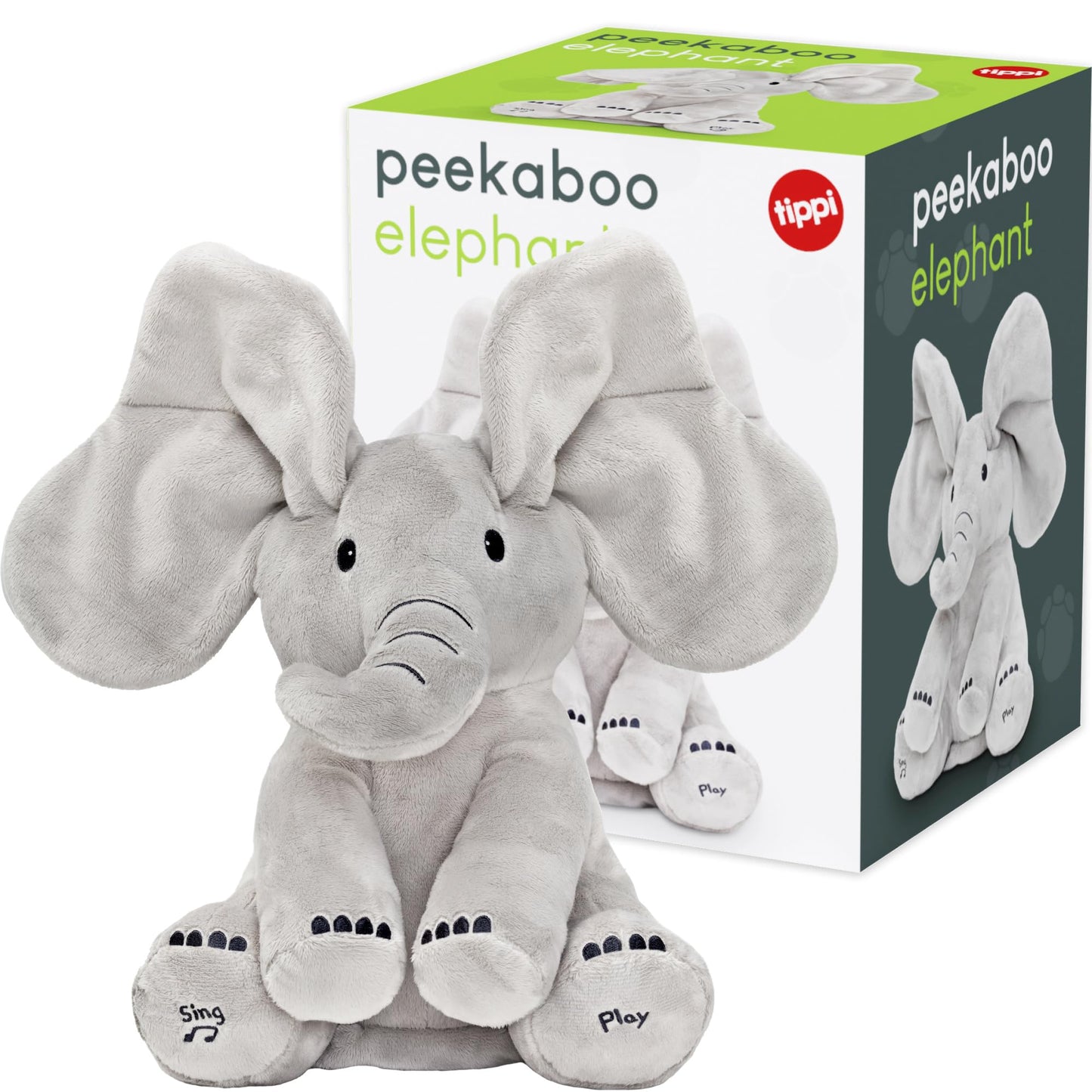 Tippi Peek-a-Boo Elephant Toy – Interactive Singing Plush for Babies 0-12 Months