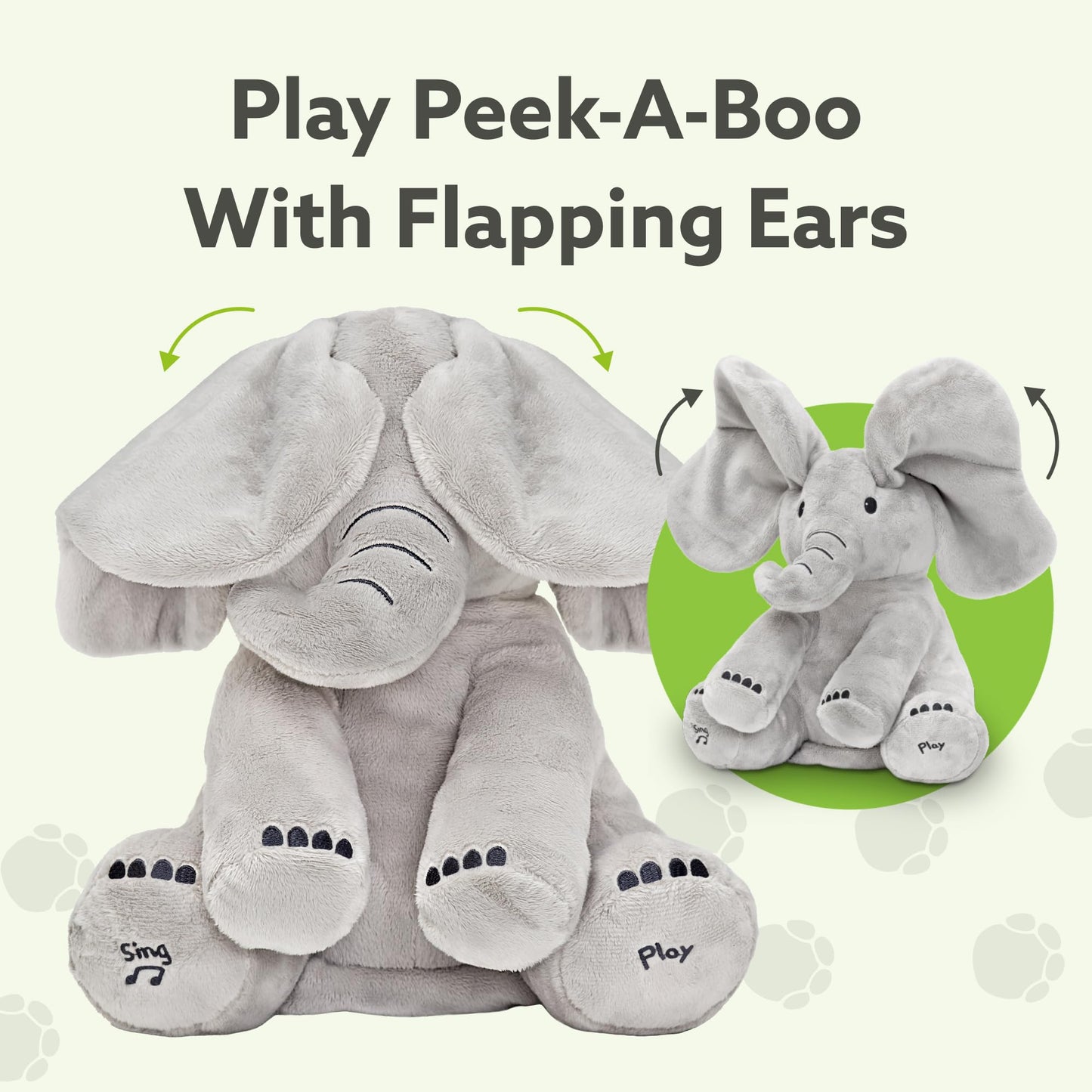 Tippi Peek-a-Boo Elephant Toy – Interactive Singing Plush for Babies 0-12 Months