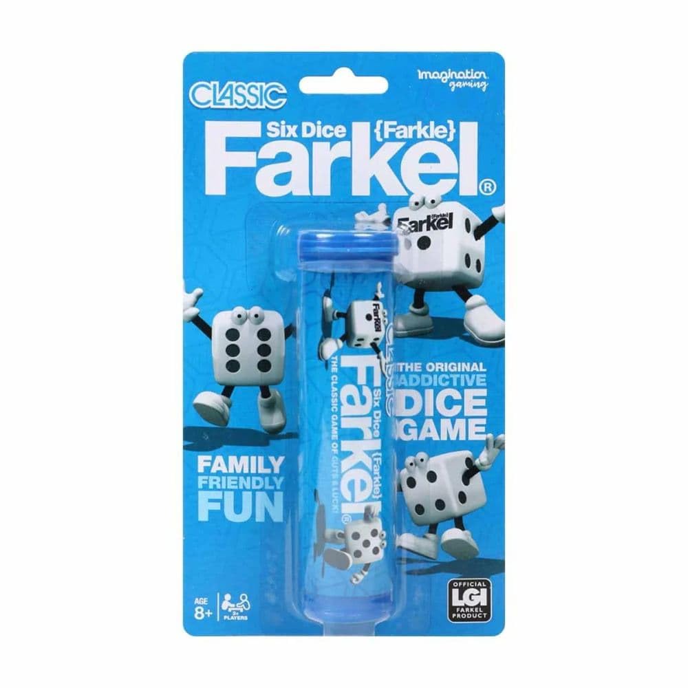 TIPSY LAND Classic Farkel Dice Tube – Original Guts & Luck Dice Game for Family Nights & Travel