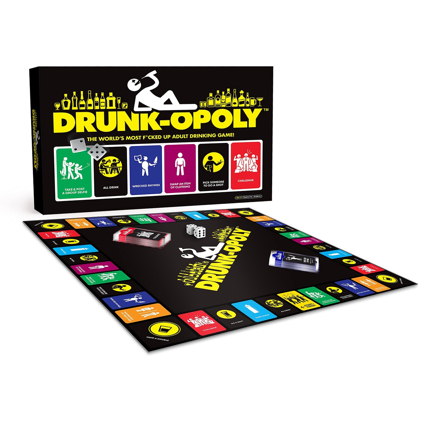 Tipsy Land Drunk-Opoly Game – Adult Drinking Board Game for 3+ Players