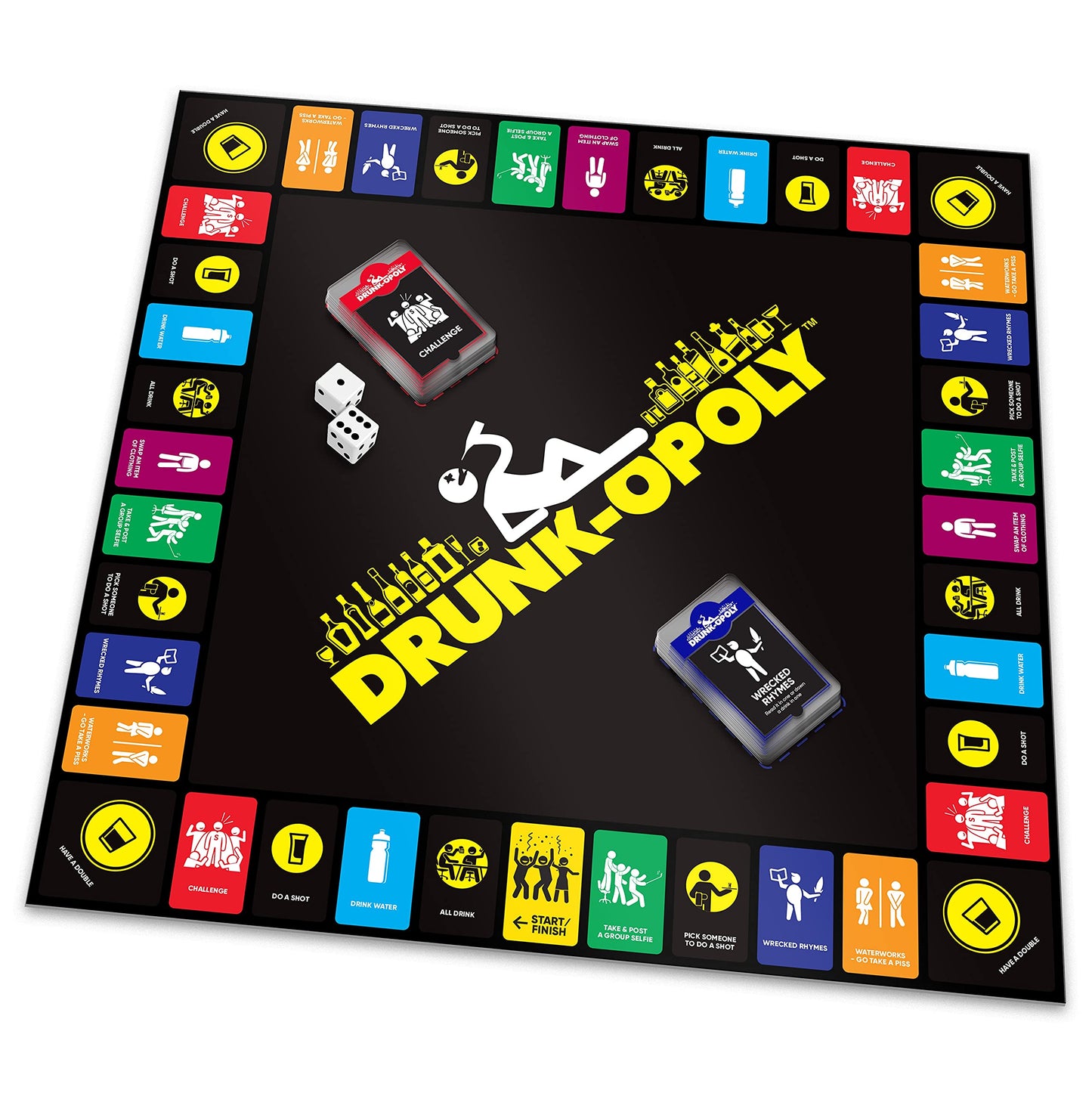 Tipsy Land Drunk-Opoly Game – Adult Drinking Board Game for 3+ Players