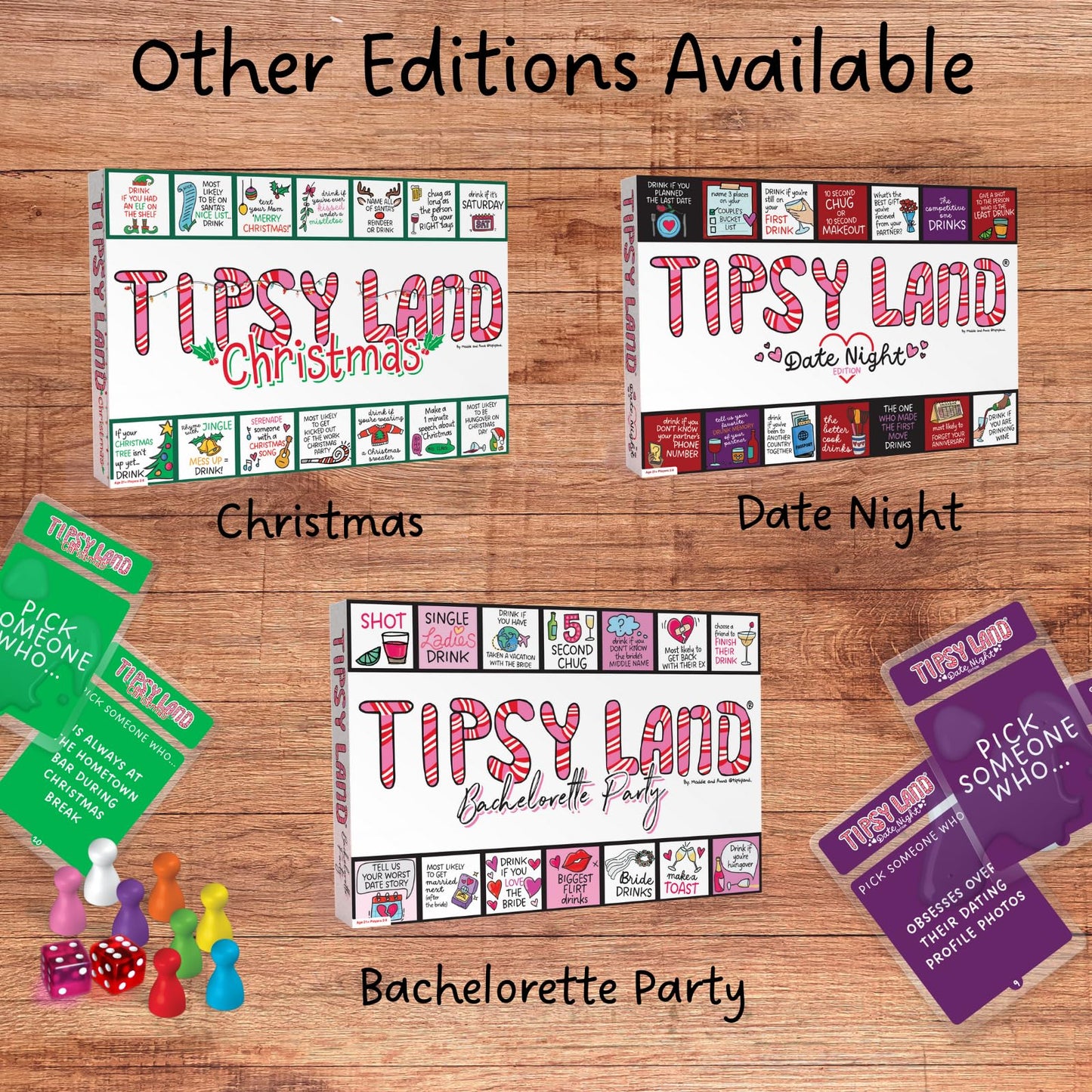 TIPSYLAND Original Edition | Official Adult Board Game for Parties & Game Nights | 3-8 Players