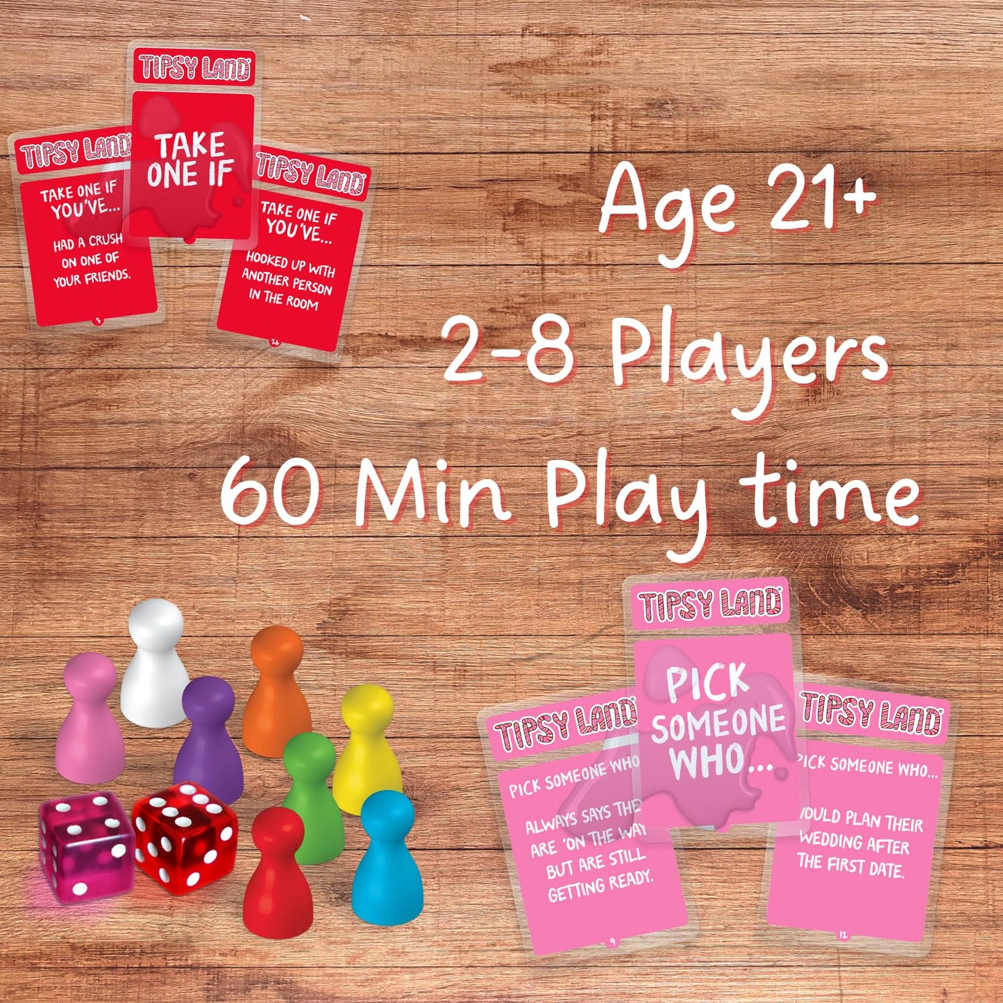 TIPSYLAND Original Edition | Official Adult Board Game for Parties & Game Nights | 3-8 Players