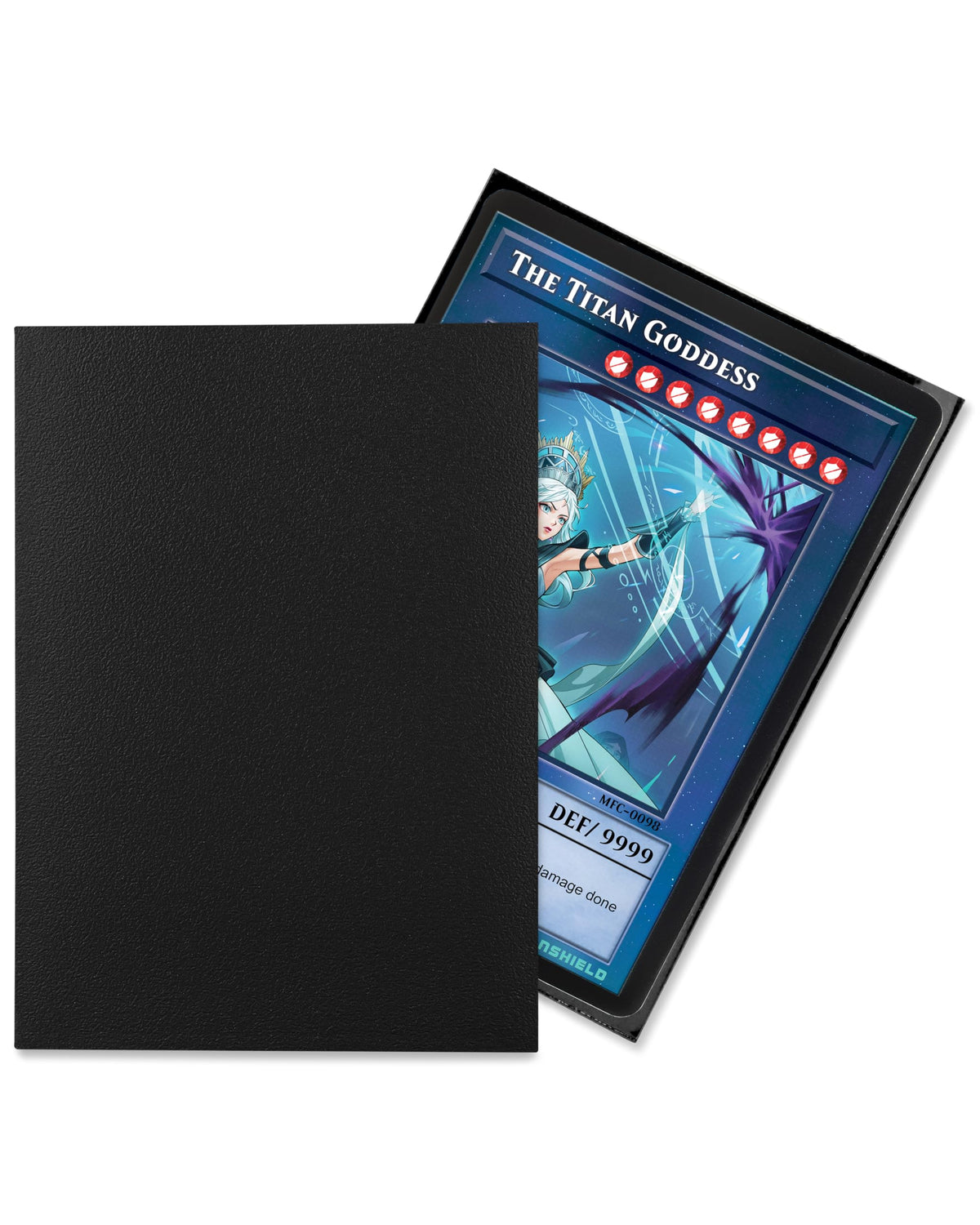 TitanShield 150 Sleeve Black | Small Japanese Sized Card Sleeves (62x89mm) for Yu-Gi-Oh & Vanguard