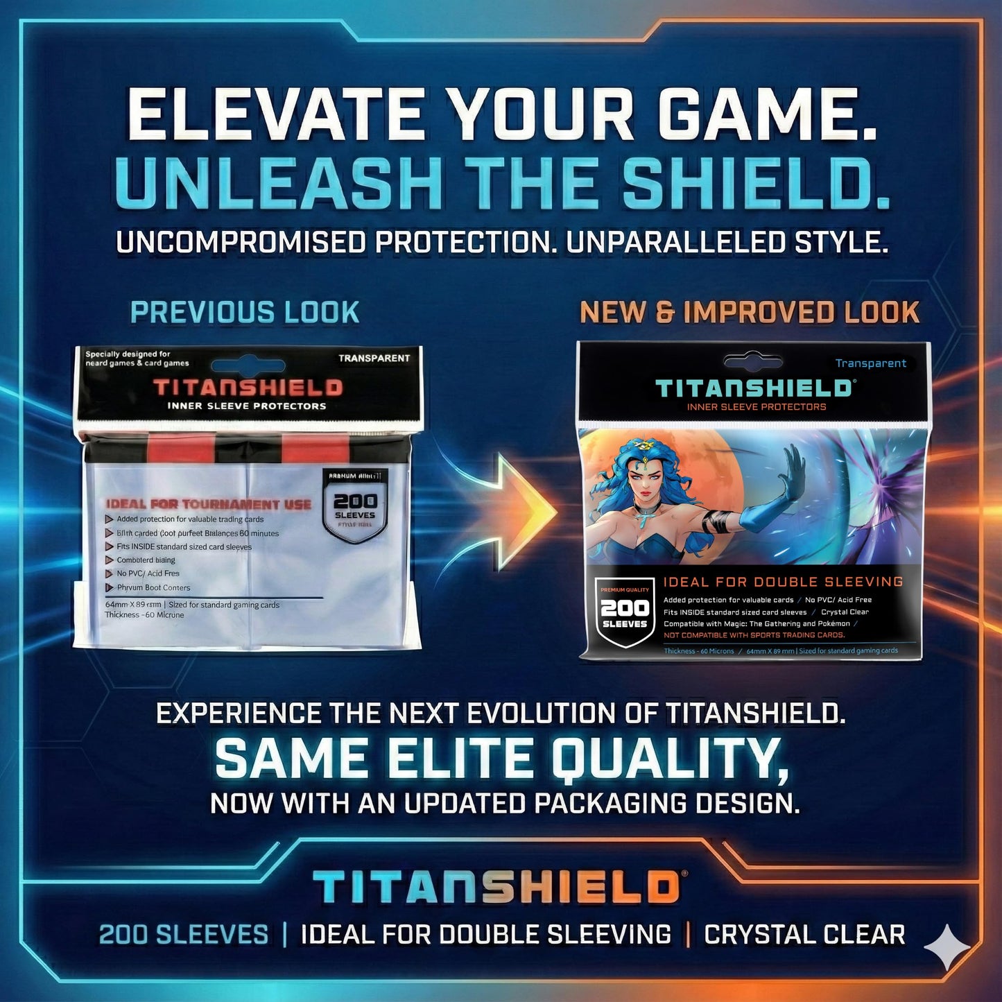 TitanShield Clear Inner Sleeves – 1000 Count, Perfect Fits for Trading Cards