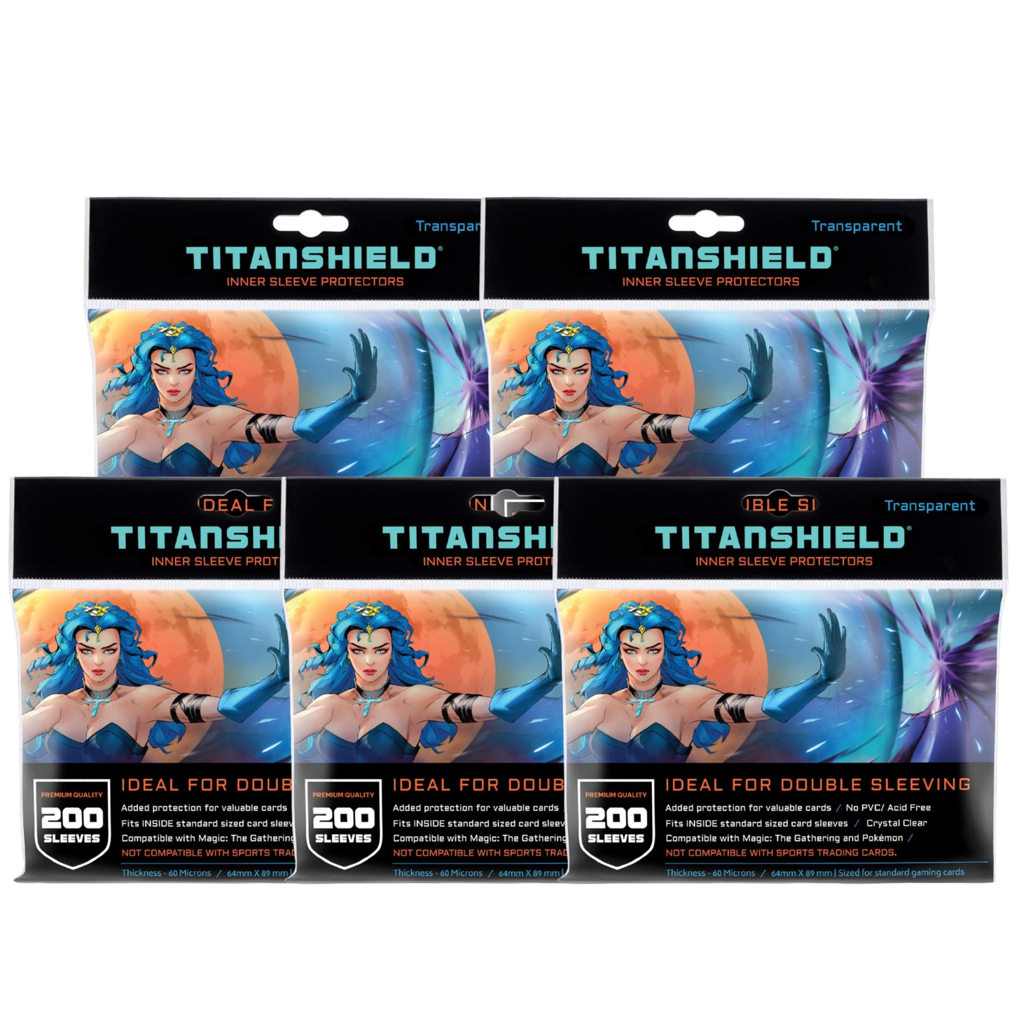 TitanShield Clear Inner Sleeves – 1000 Count, Perfect Fits for Trading Cards