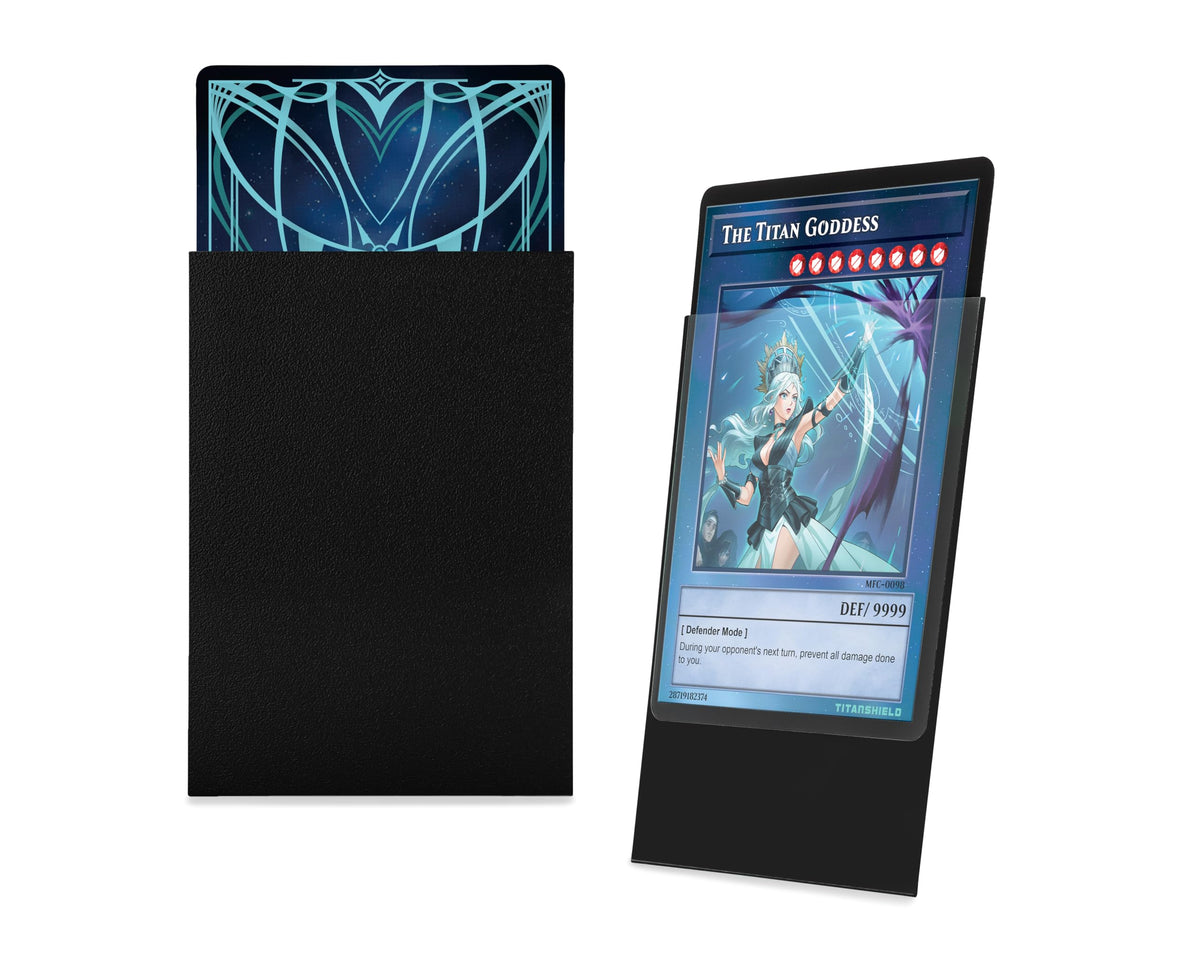 TitanShield 150 Sleeve Black | Small Japanese Sized Card Sleeves (62x89mm) for Yu-Gi-Oh & Vanguard