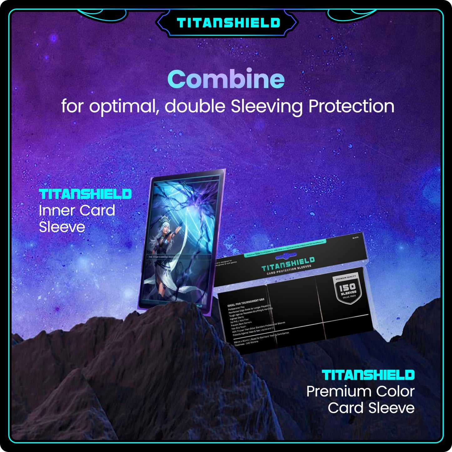 TitanShield Clear Inner Sleeves – 1000 Count, Perfect Fits for Trading Cards