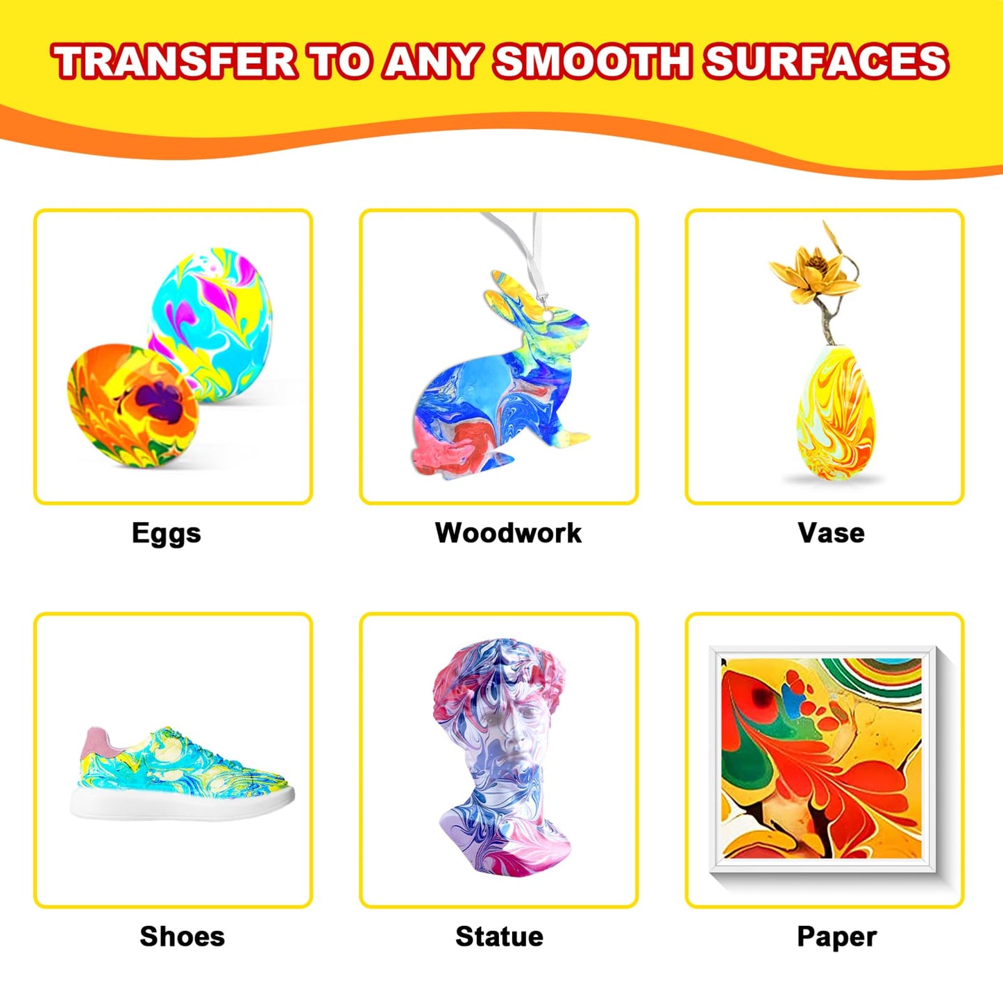 Titoclar Water Marbling Paint Kit — Creative Kids Art Set (10 Colors)