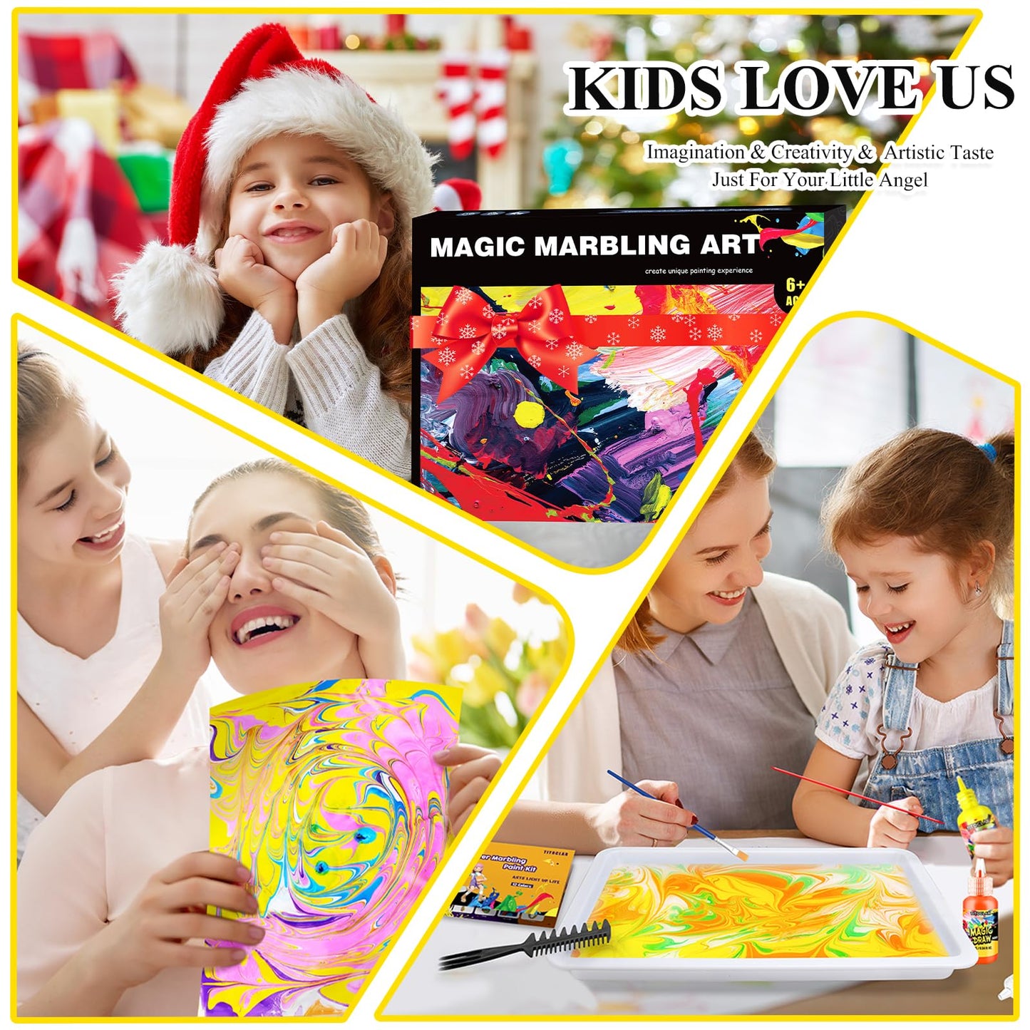Titoclar Water Marbling Paint Kit — Creative Kids Art Set (10 Colors)
