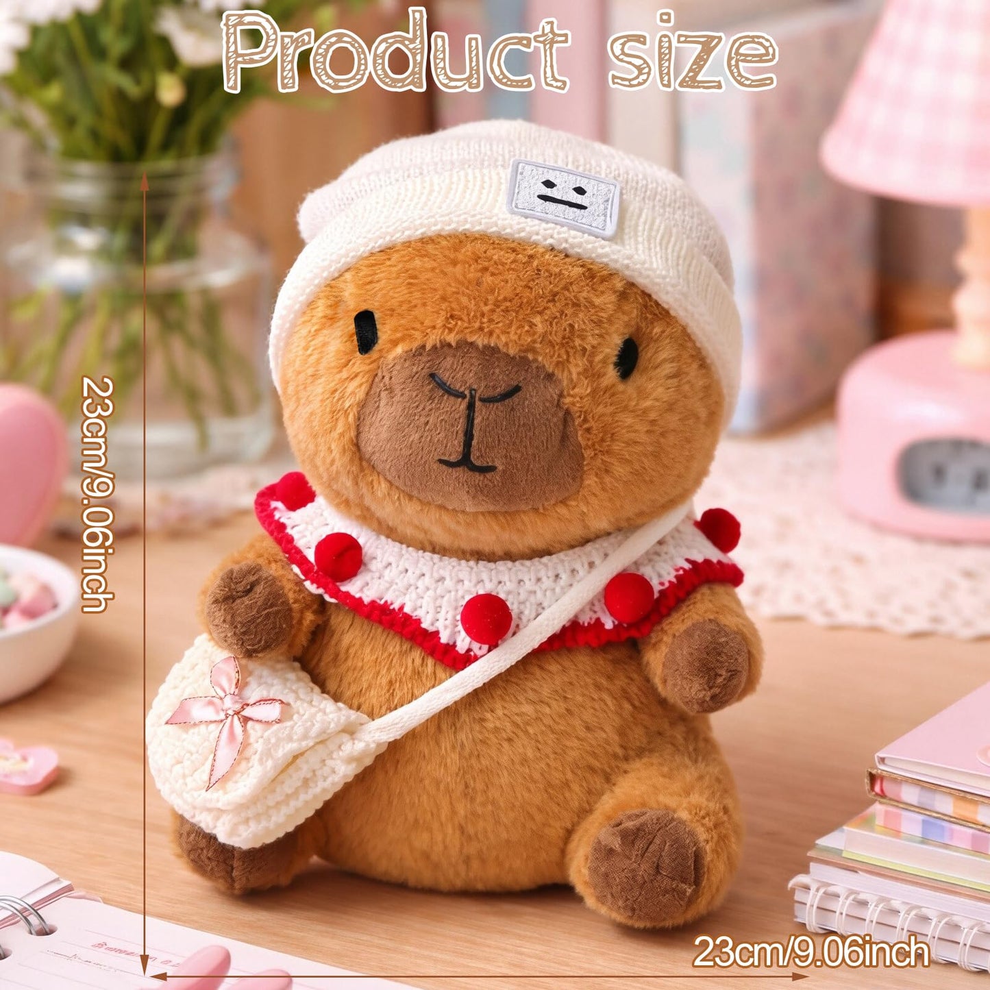 TITQWOP Capybara Plush Toy with 9 Outfits & Accessories – Ultra-Soft Dress-Up Plush for Kids