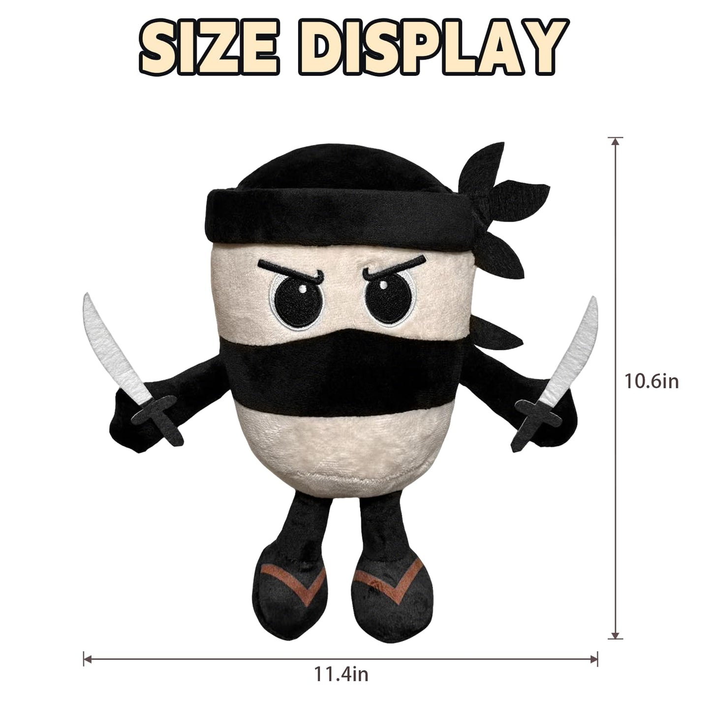 Tiuyov Italian Brainrot Capuccino Assassino Plush – 10-Inch Meme Plush for Collectors, Decor & Gag Gifts