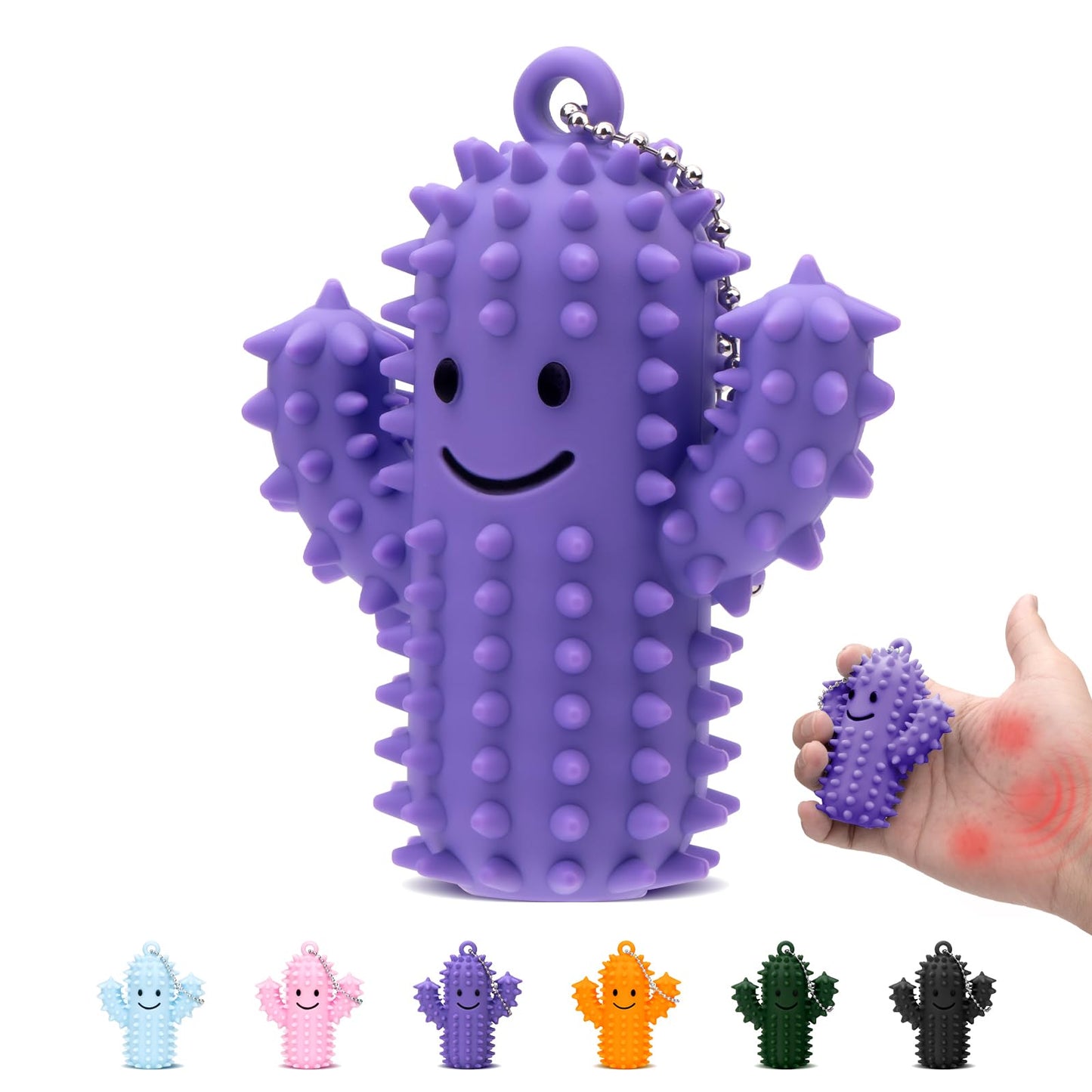 Tizuxa Little Ouchies Silicone Pain Fidget – Cactus Stim Tool for Adults, Portable Keychain & Sensory Tool