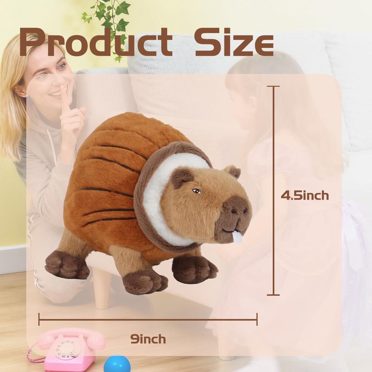 tjlmcorp Italian Brainrot Burbaloni Capybara Plush – Cute Weirdcore Stuffed Toy