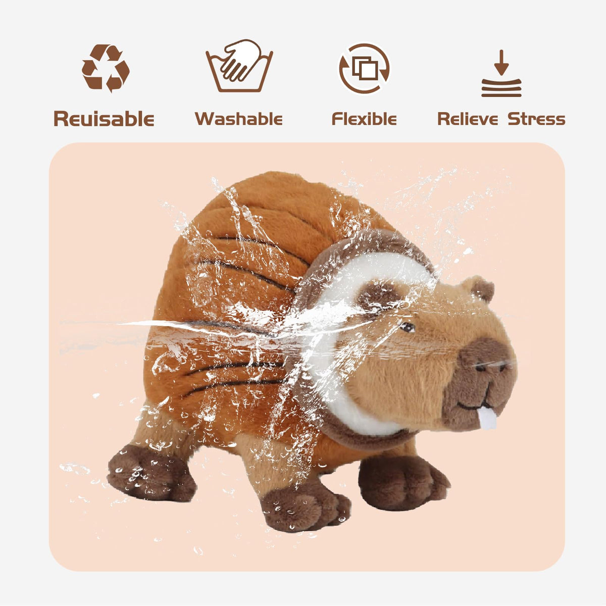 tjlmcorp Italian Brainrot Burbaloni Capybara Plush – Cute Weirdcore Stuffed Toy