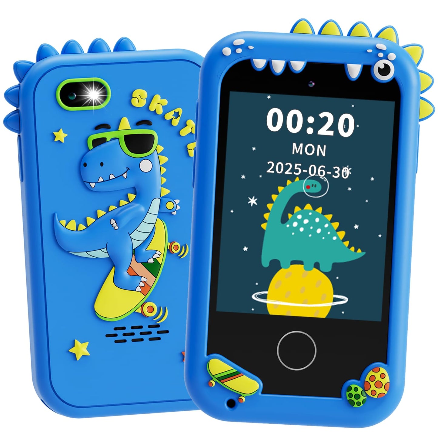 TKECWOB Kids Smart Phone Toys for Boys – Dinosaur Gift, 2.8” Touchscreen, Learning & Games