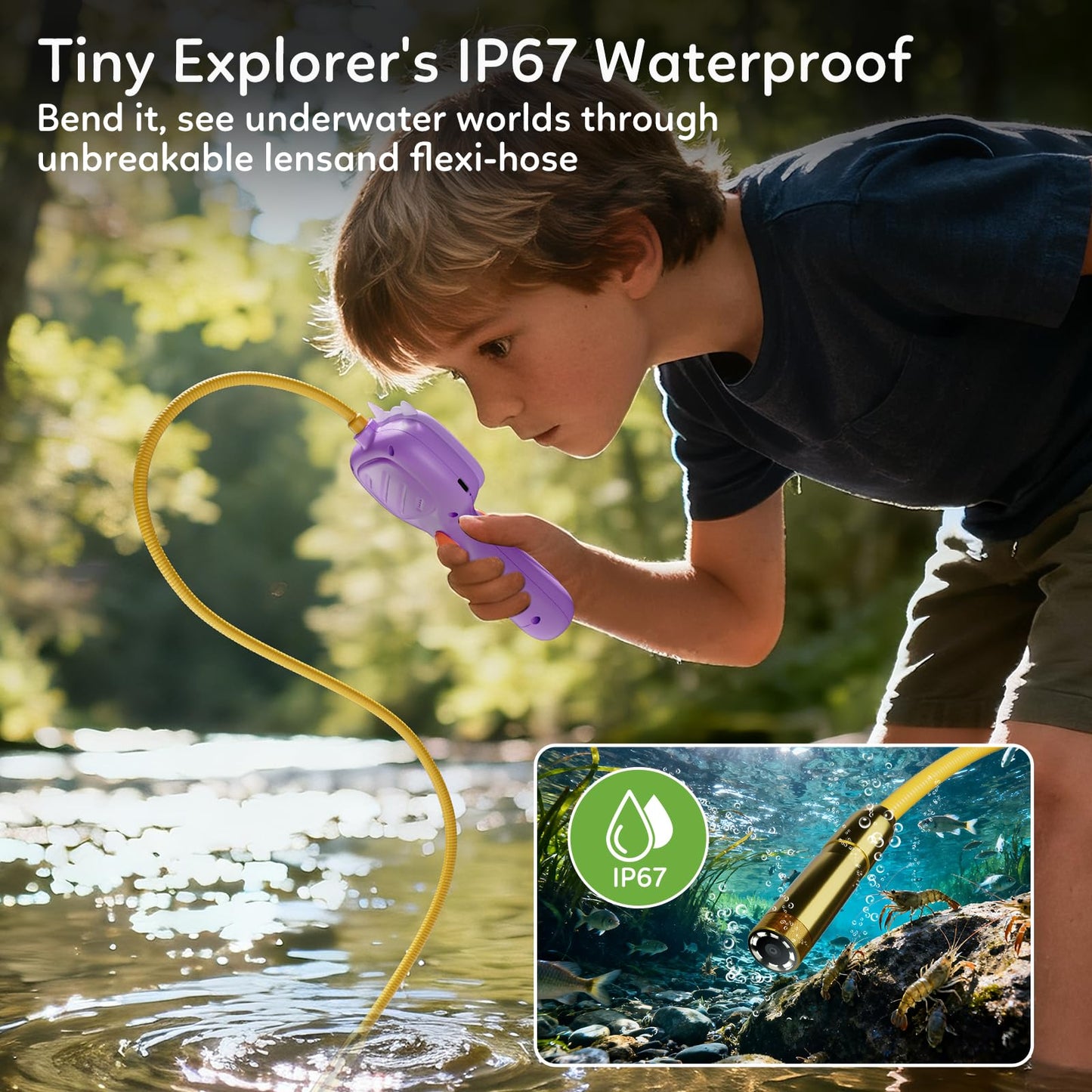 TKTKMETA Kids Borescope Camera with Light – Type-C Rechargeable STEM Educational Toy