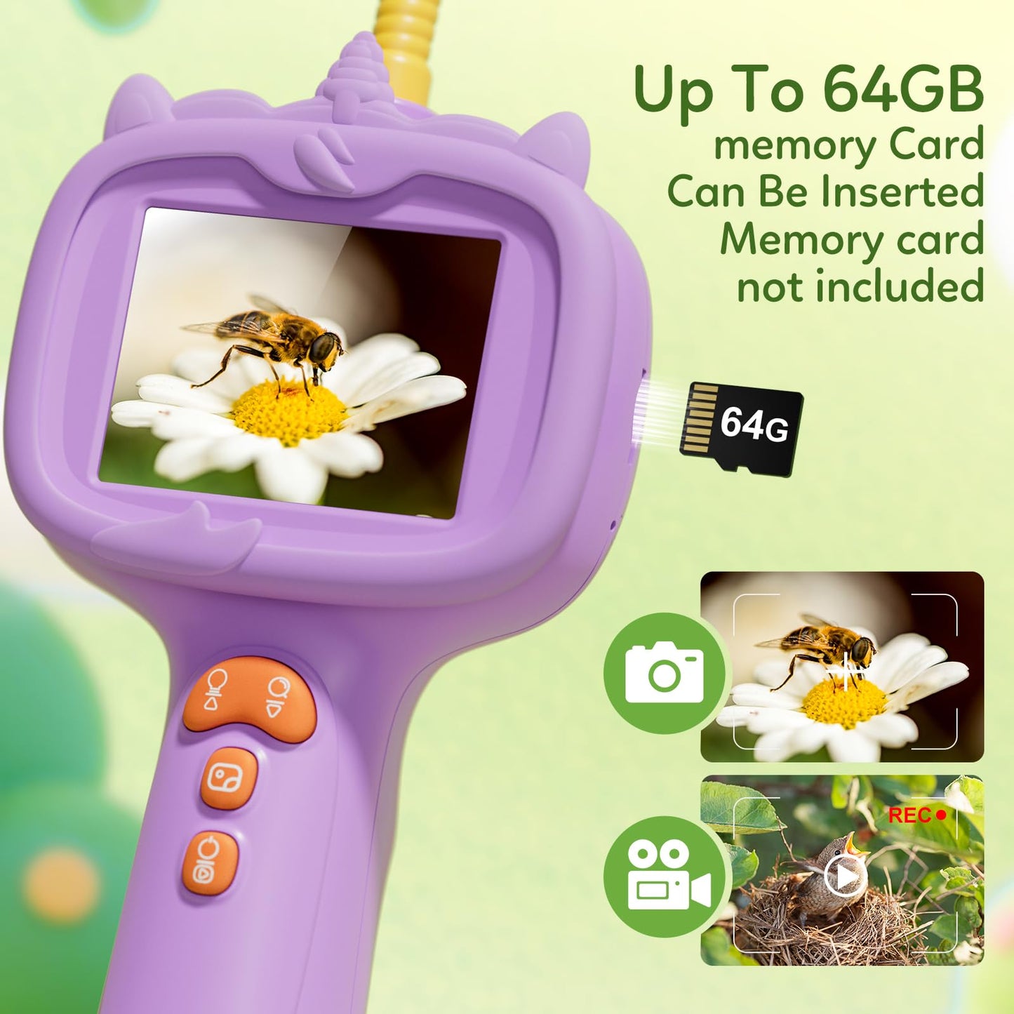 TKTKMETA Kids Borescope Camera with Light – Type-C Rechargeable STEM Educational Toy