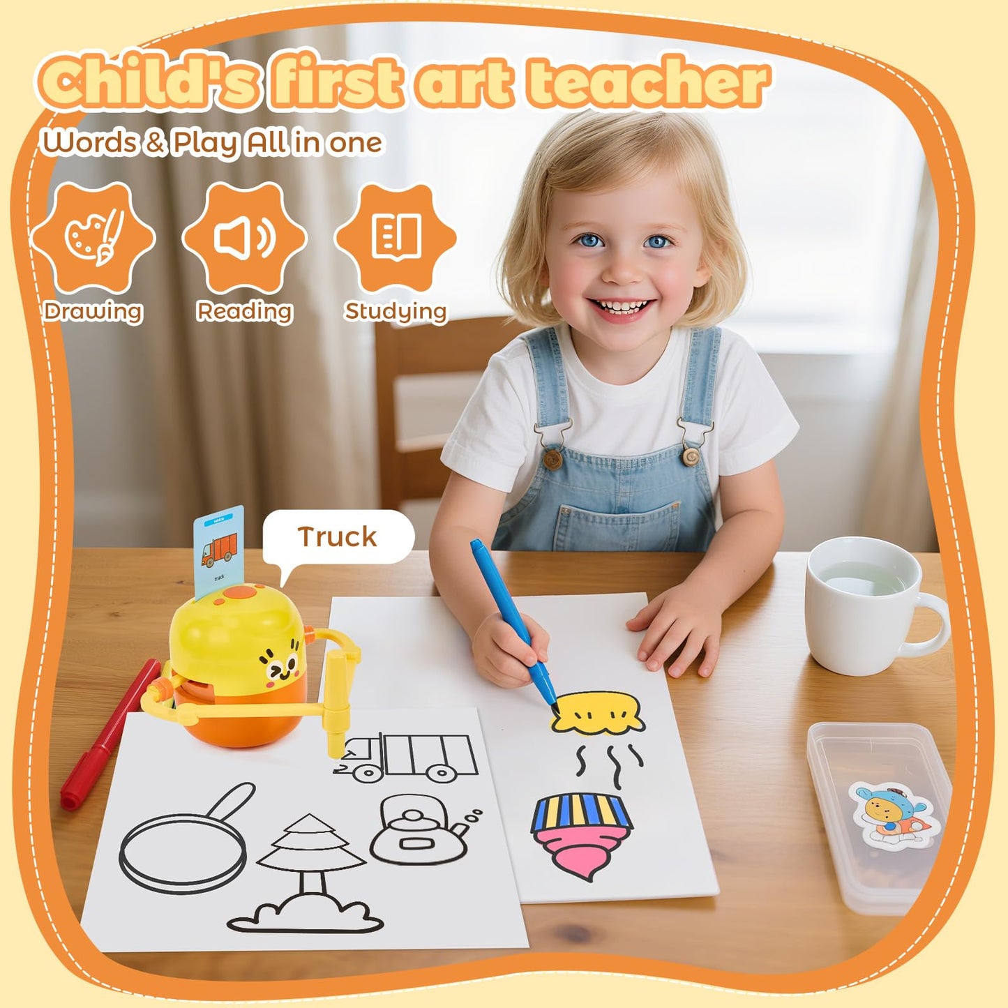 TLANDE Drawing Robot for Kids – Interactive Language Learning Art Toy