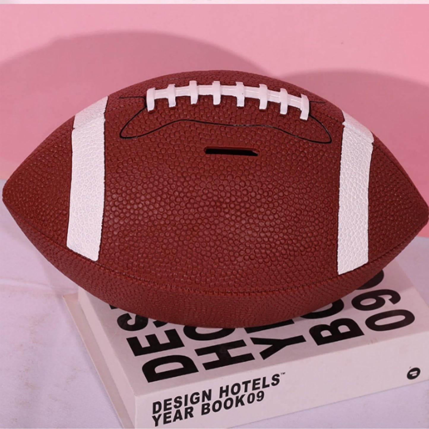 Tlence 11-Inch Football Piggy Bank | Shatterproof Rugby Coin Bank & Football Shape Money Box