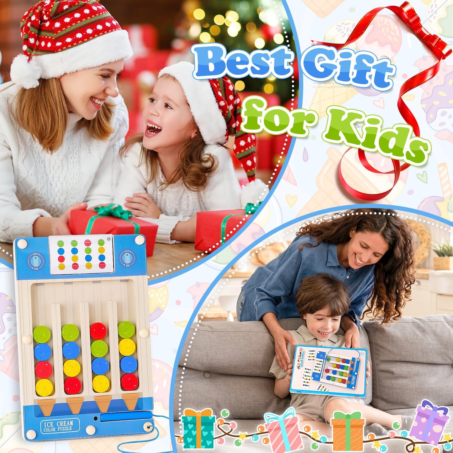 TMGOT Montessori Wooden Sensory Puzzle for Ages 4-7 | Magnetic Pen Board