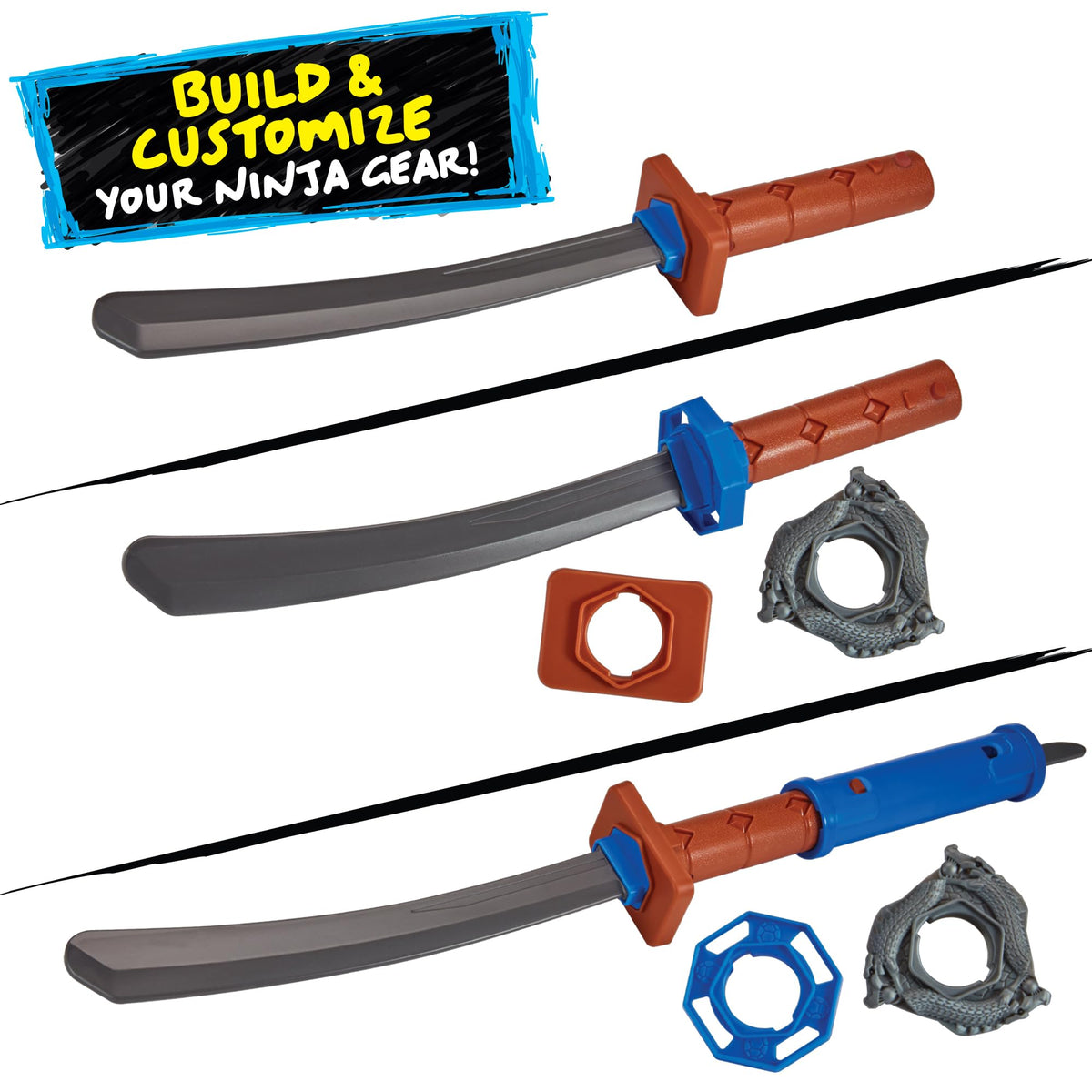 TMNT Tales Leonardo Build N Battle Katana Sword Role Play Set by Playmates Toys