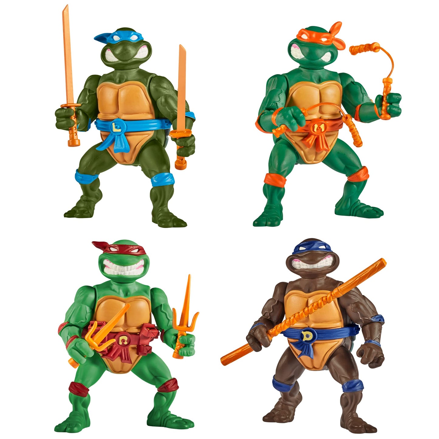 Teenage Mutant Ninja Turtles: Classic 4-Inch Turtles 4-Pack Figure Bundle by Playmates Toys