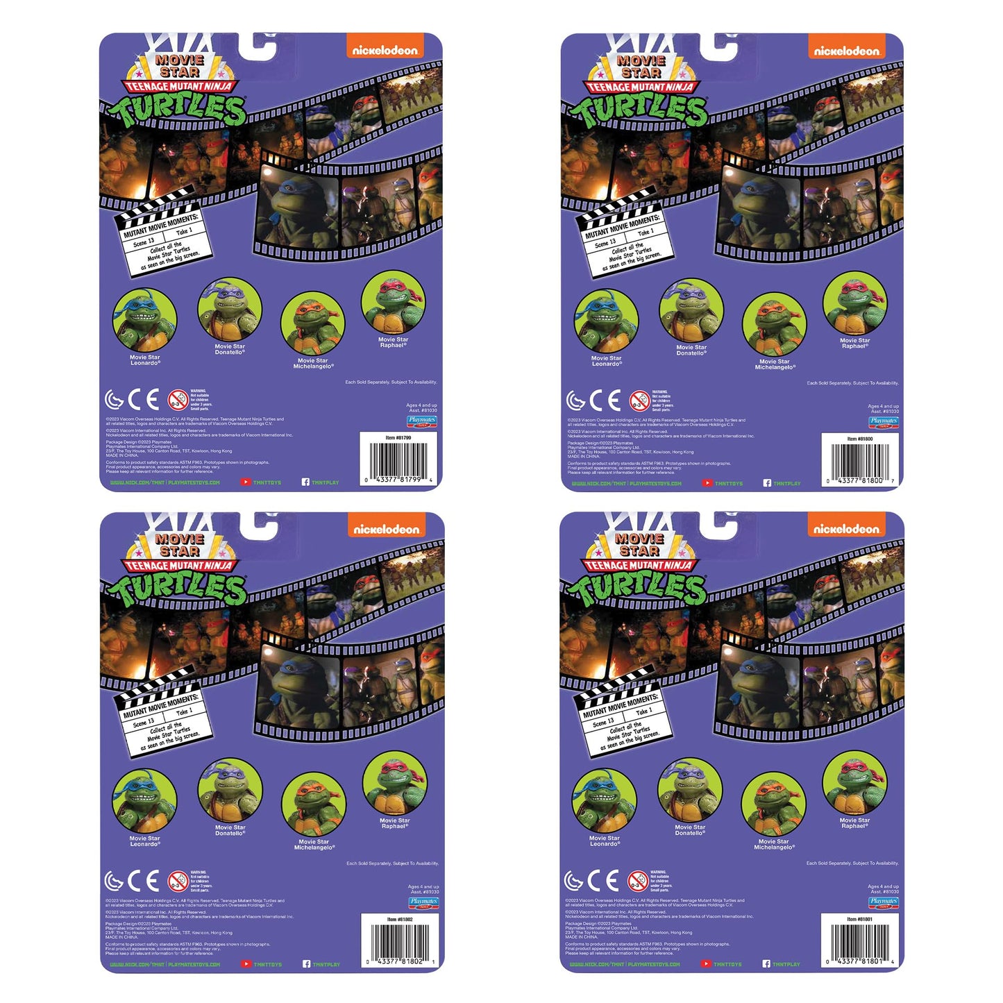 TMNT Classic Movie Star Soft Bundle | Authentic 1990s Movie Figures | TMNT Micro Mutant