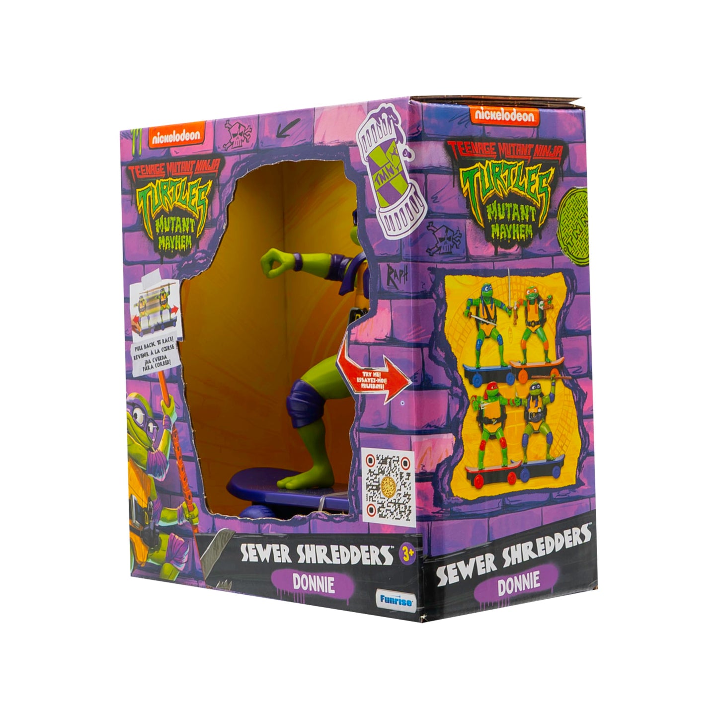 TMNT Donatello Sewer Shredder Pullback Skateboard – 5-Inch Collectible Toy