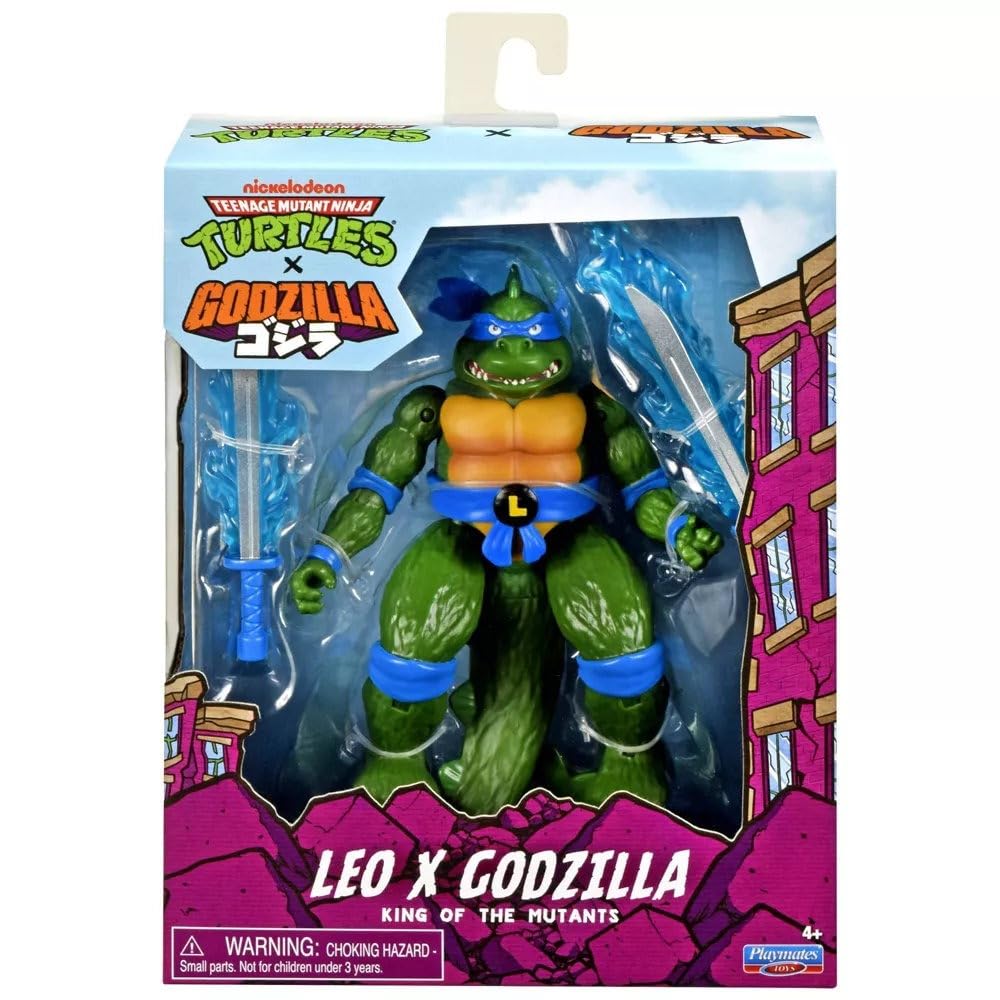 TMNT x Godzilla Leo Figure – Collectible Teenage Mutant Ninja Turtles Figure Leo