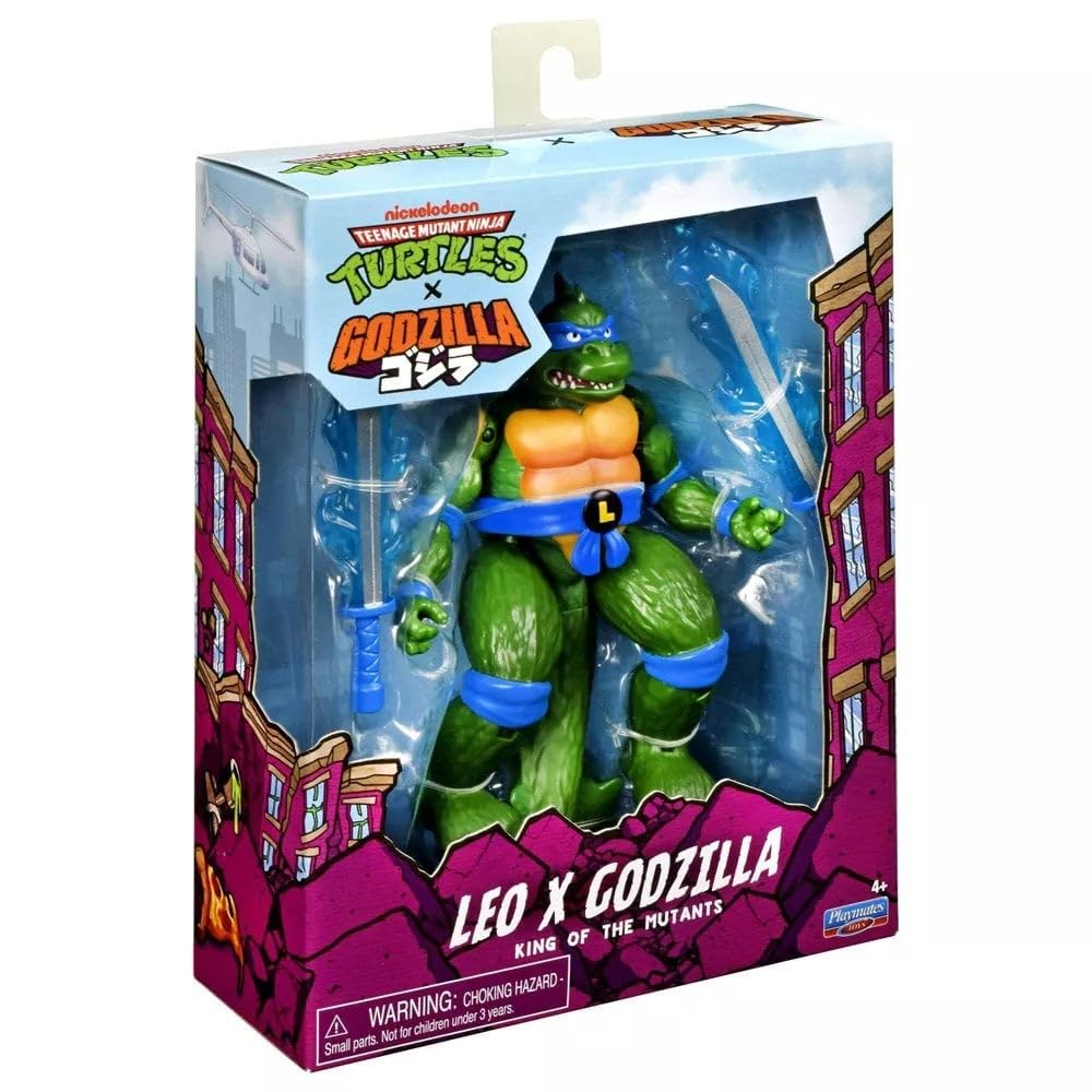 TMNT x Godzilla Leo Figure – Collectible Teenage Mutant Ninja Turtles Figure Leo