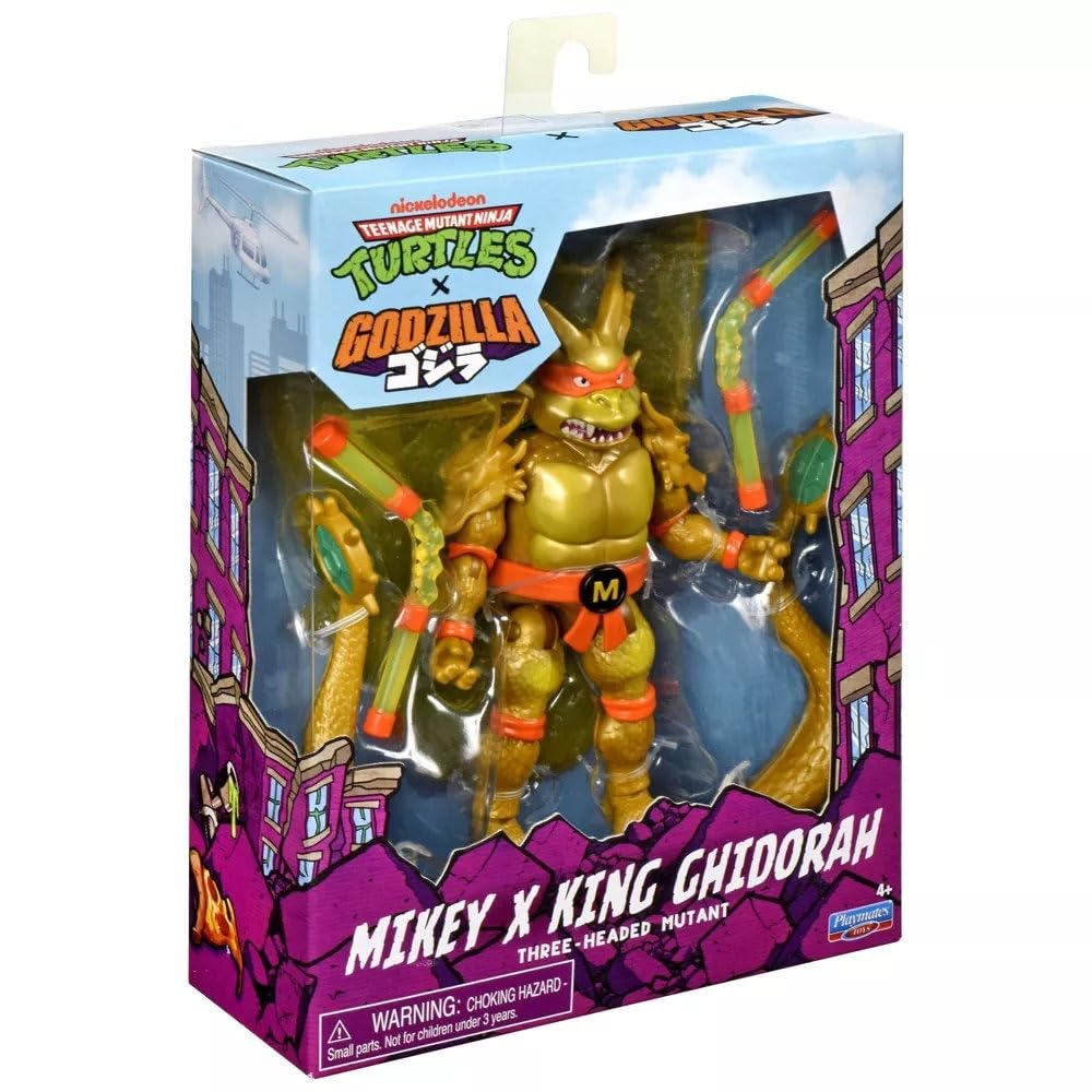 Teenage Mutant Ninja Turtles TMNT x Godzilla Mikey Figure | Collectible Display Piece