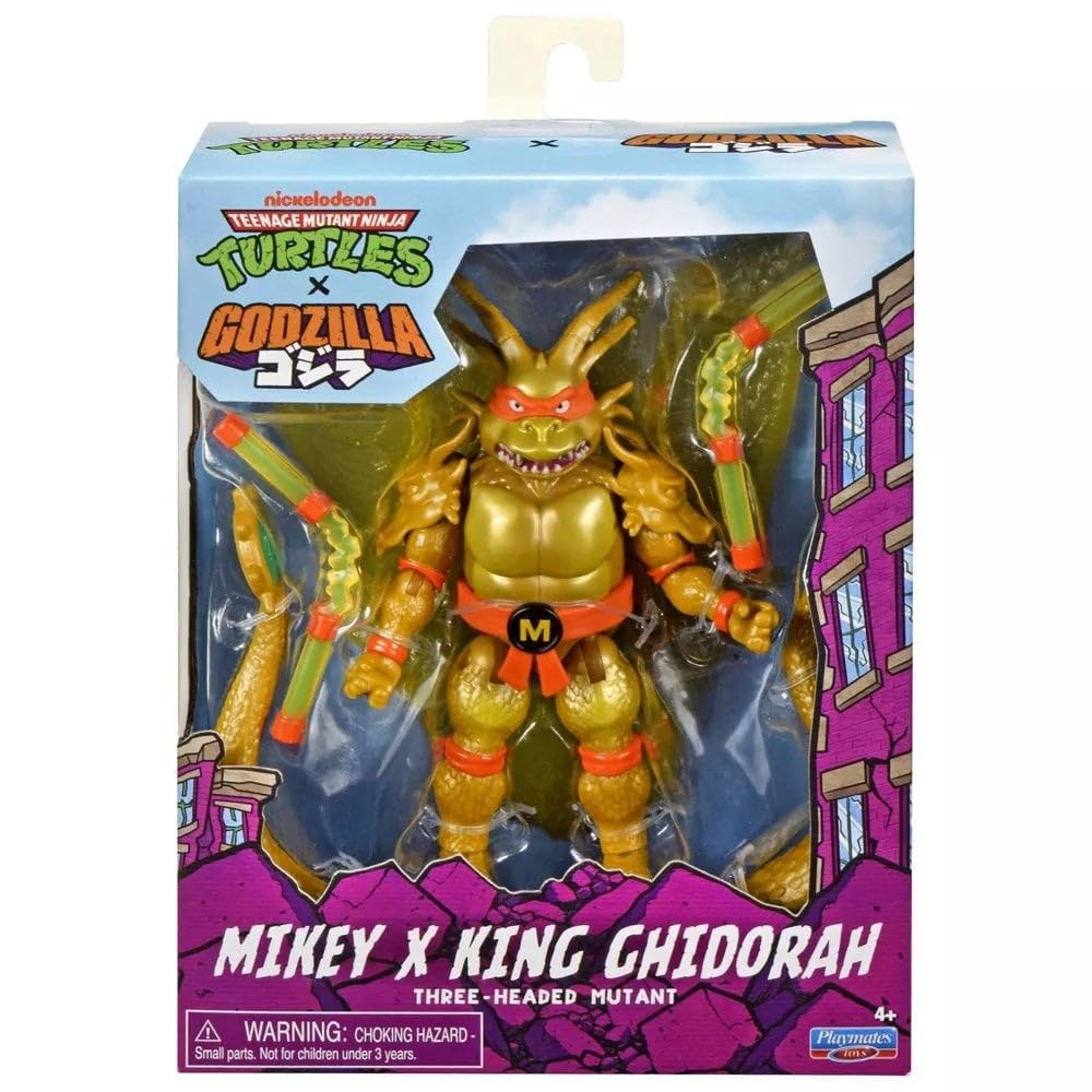 Teenage Mutant Ninja Turtles TMNT x Godzilla Mikey Figure | Collectible Display Piece