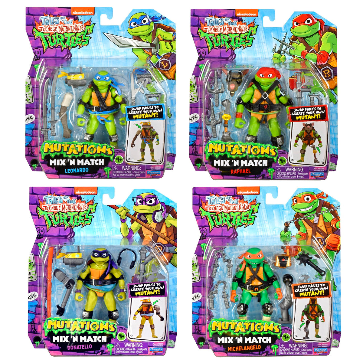 TMNT Mix N Match Bundle | Tales of the Teenage Mutant Ninja Turtles Action Figures