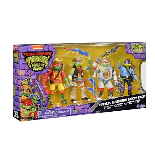 TMNT Movie Turtles in Disguise Party – 4-Piece Portable Plastic Set (83342) | TMNT Official