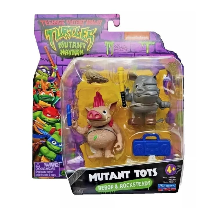 Teenage Mutant Ninja Turtles: Mutant Mayhem Bebop & Rocksteady Mutant Tots Mini Figure Set - 2pk