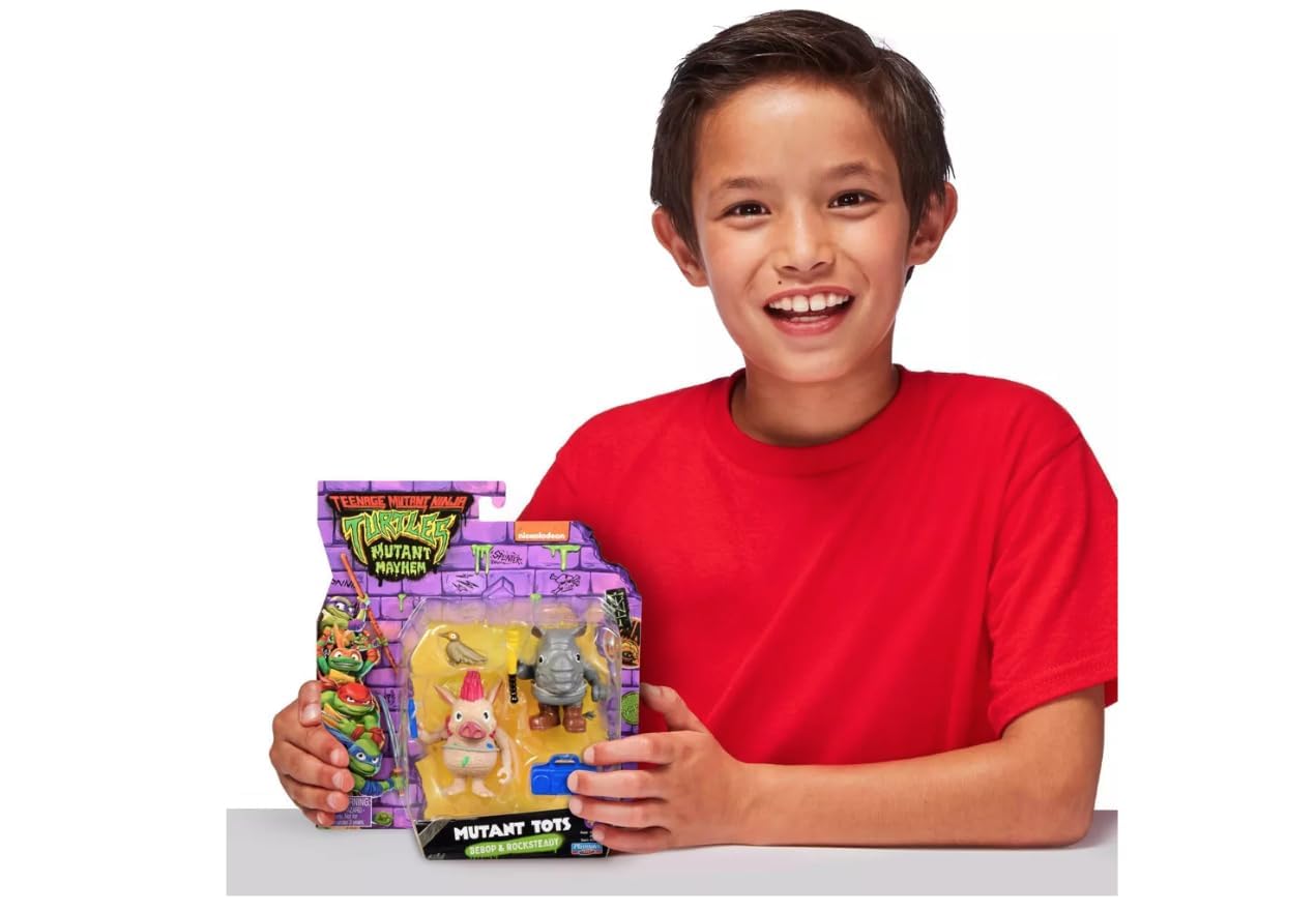 Teenage Mutant Ninja Turtles: Mutant Mayhem Bebop & Rocksteady Mutant Tots Mini Figure Set - 2pk