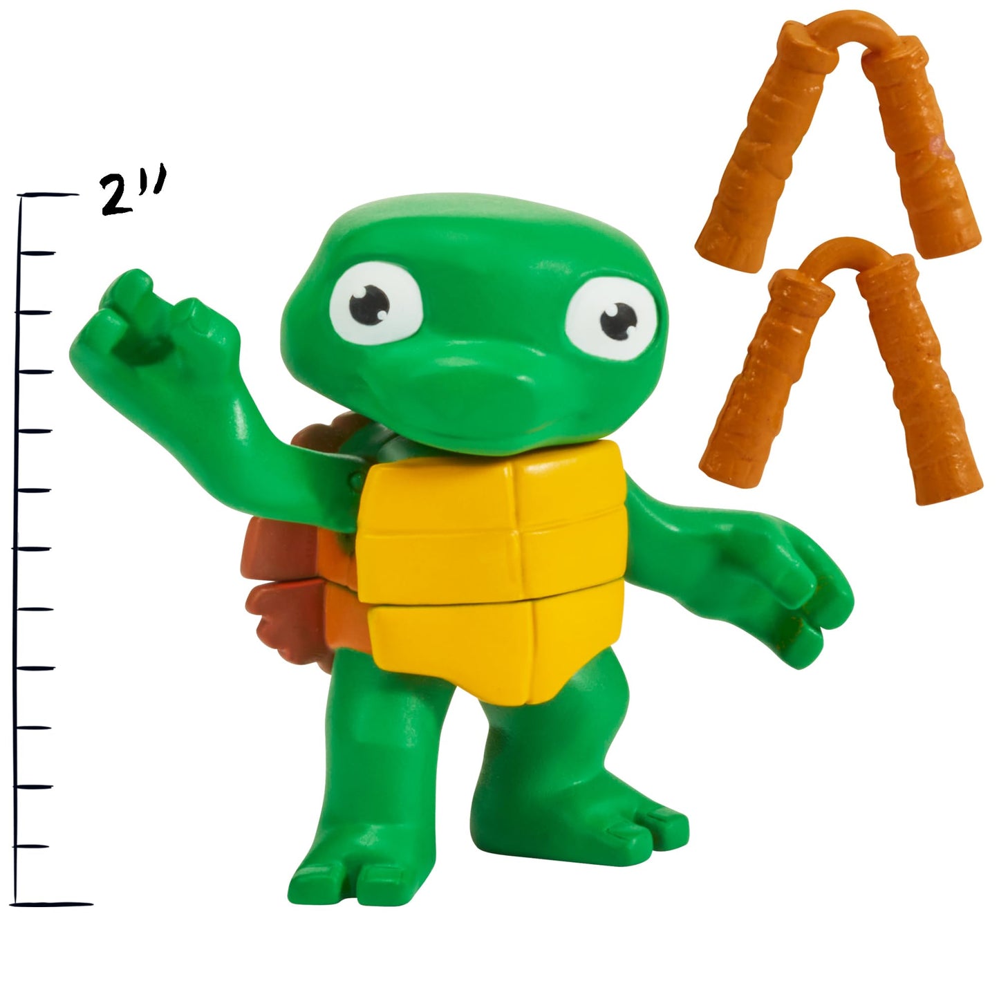 TMNT Turtle Tot 2-Pack: Michelangelo & Raphael Action Figures (3in & 3.5in) – Gift for Kids 4–7 & TMNT Fans