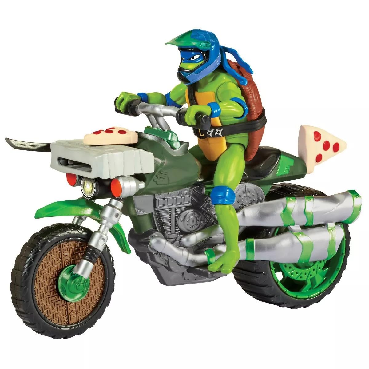 TMNT Mutant Mayhem Ninja Kick Cycle with Exclusive Leonardo Figure | Playmates Toys