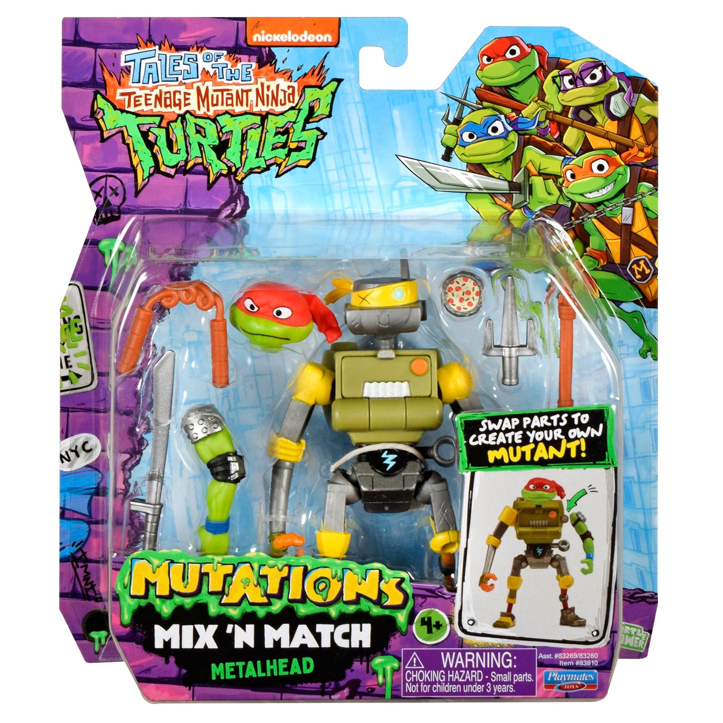 TMNT Mutations Mix and Match Metalhead 4.5-Inch Action Figure
