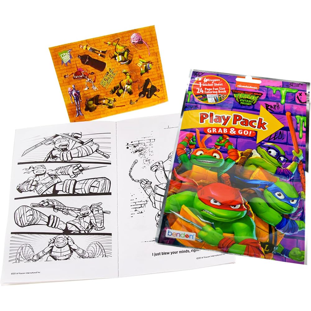 Teenage Mutant Ninja Turtles Coloring & Activity Book Set with Stickers | 3 Books + 60+ Stickers
