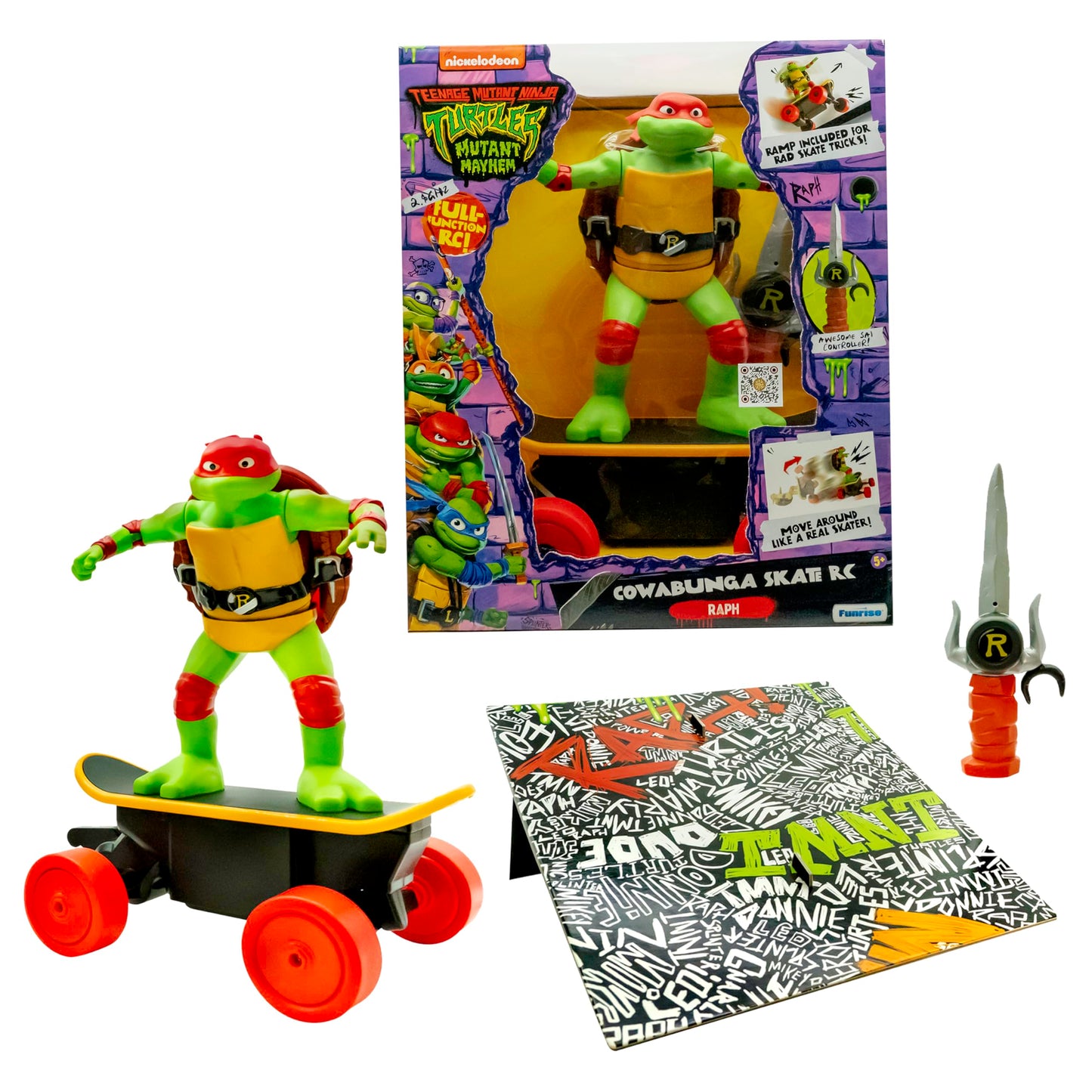 TMNT Raphael Cowabunga RC Skateboard — Real Skate Tricks, 2.4 GHz