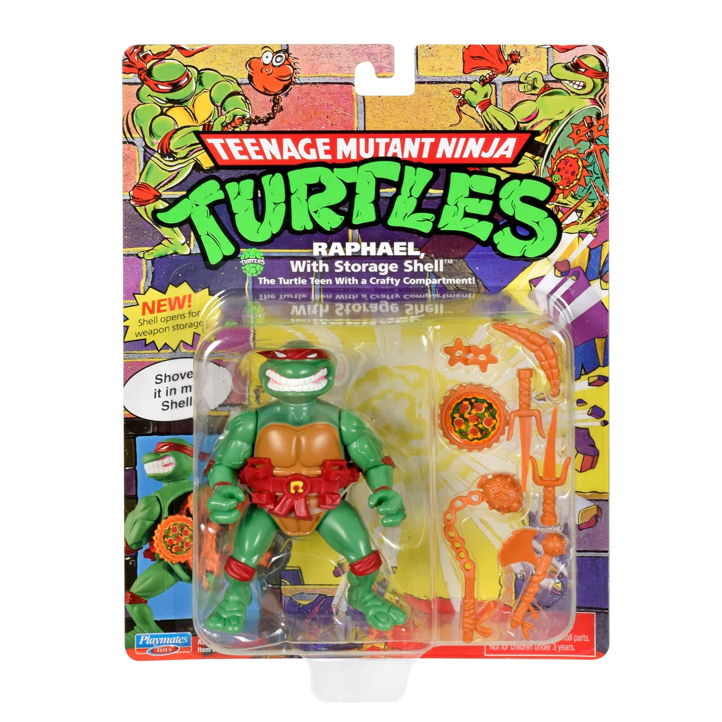 Teenage Mutant Ninja Turtles: Raphael 4-Inch Original Classic Storage Shell Figure by Playmates Toys