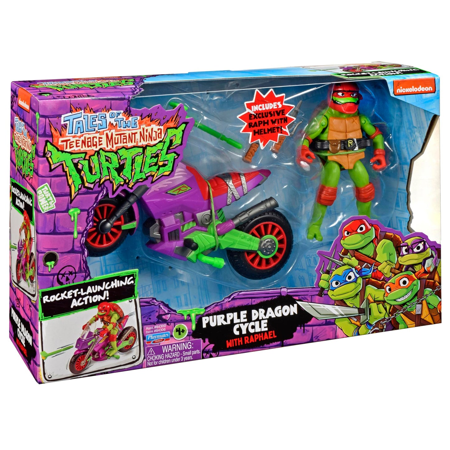 TMNT Purple Dragon Battle Cycle with Exclusive Raphael Figure | Playmates Toys