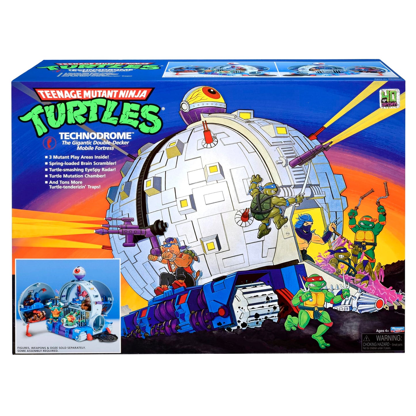 TMNT Classic Technodrome Playset — Amazon Exclusive | Authentic Retro TMNT Battle Fortress