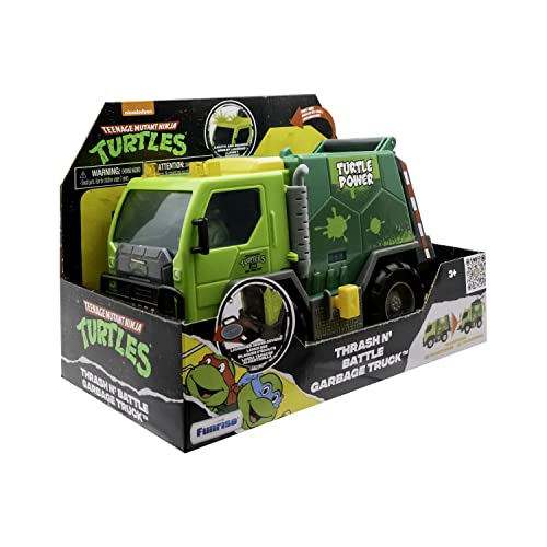 TMNT Thrash N’ Battle Garbage Truck with Lights, Sounds & Sewer Cap Launchers