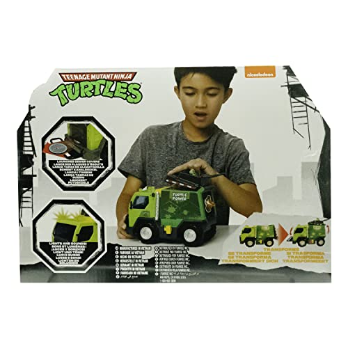 TMNT Thrash N’ Battle Garbage Truck with Lights, Sounds & Sewer Cap Launchers